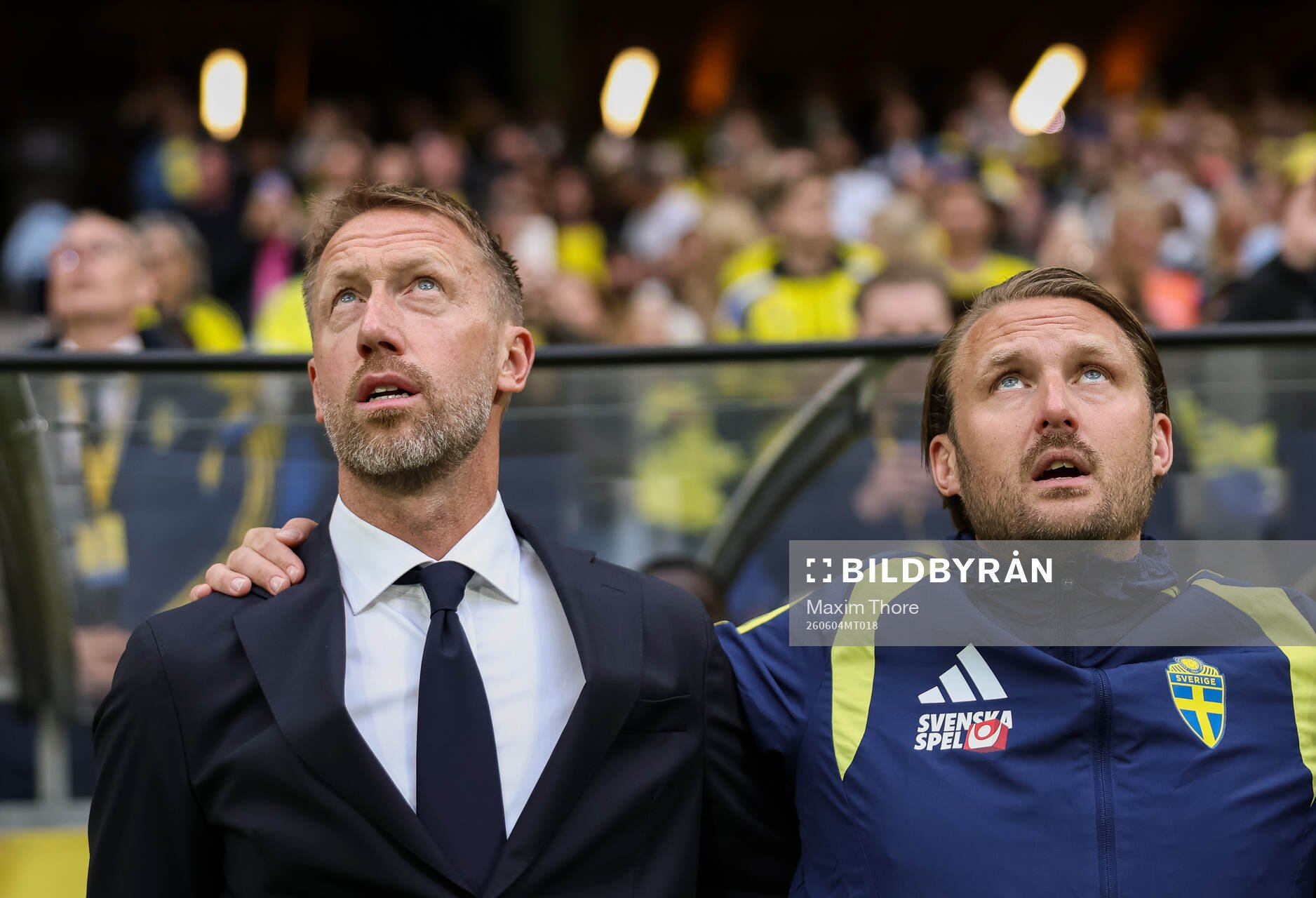 Head coach Graham Potter and assistant coach Björn Hamberg