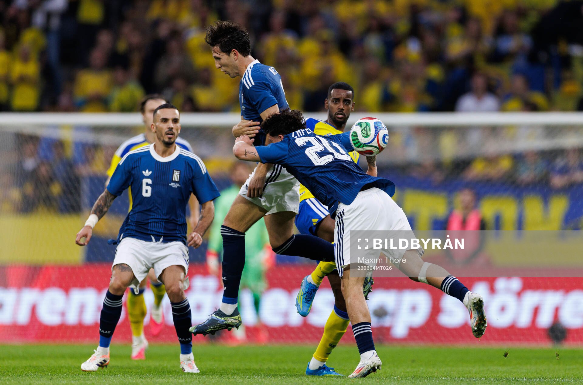 Alexander Isak of Sweden and Christos Zafeiris of Greece