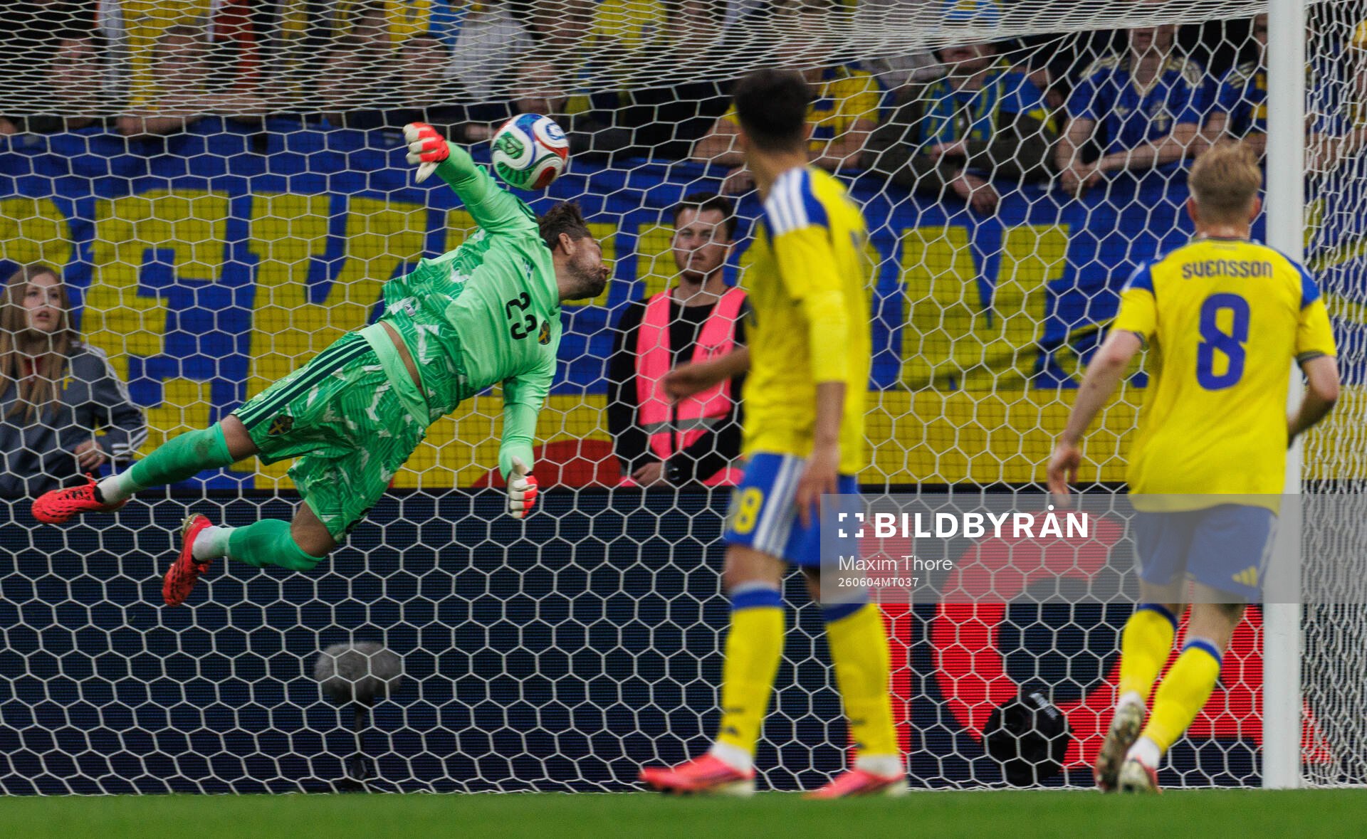 Goalkeeper Kristoffer Nordfeldt of Sweden