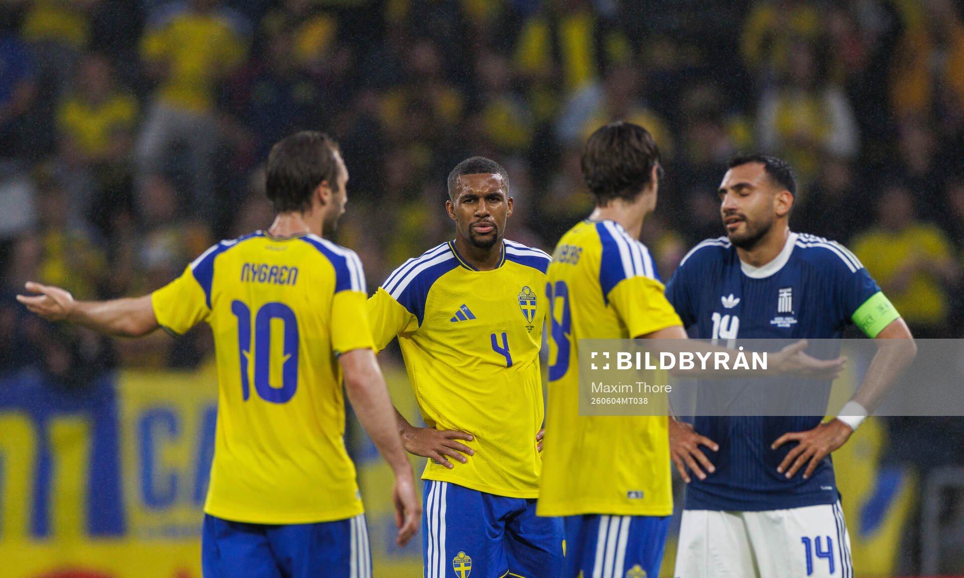 Benjamin Nygren, Isak Hien and Daniel Svensson of Sweden in