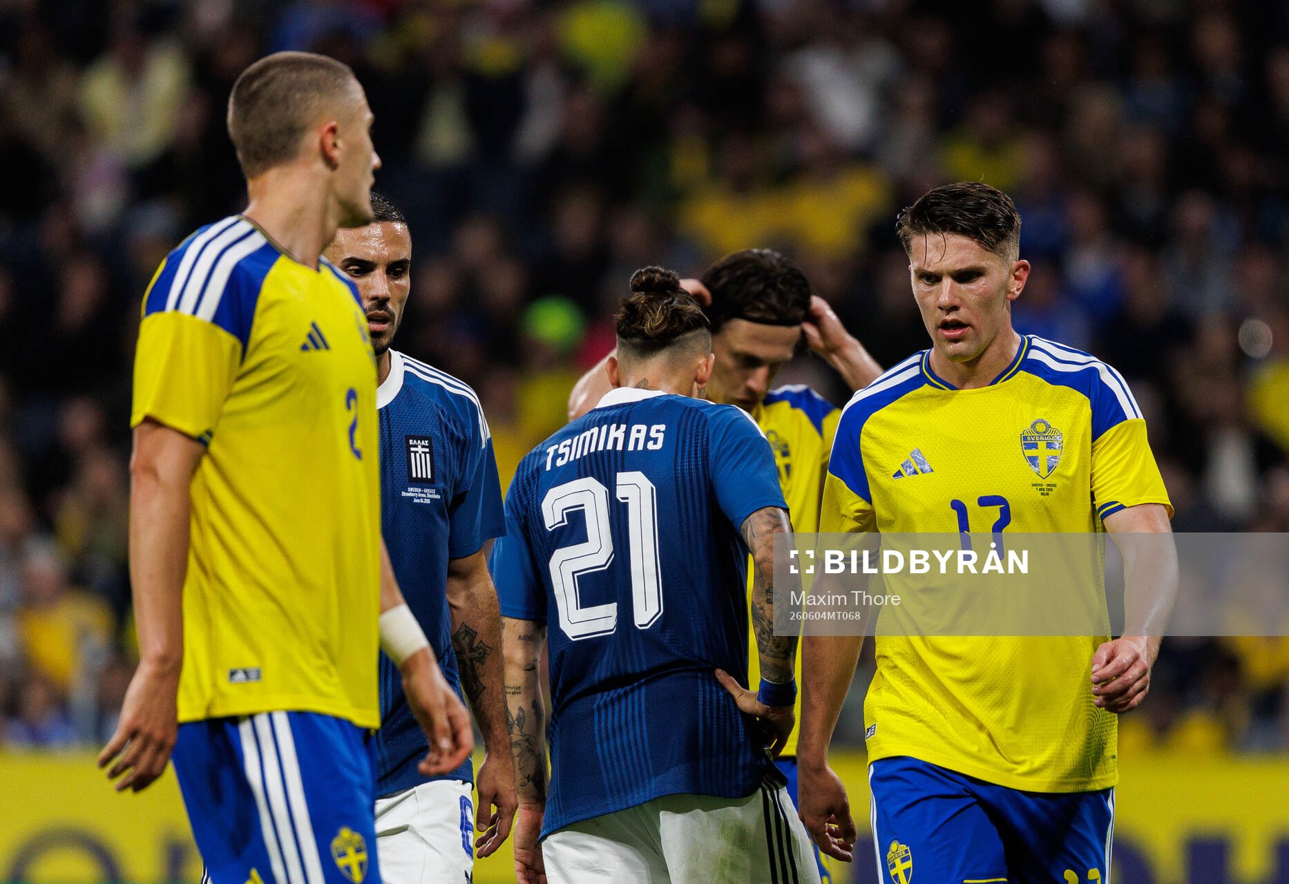 Viktor Gyökeres of Sweden looks dejected