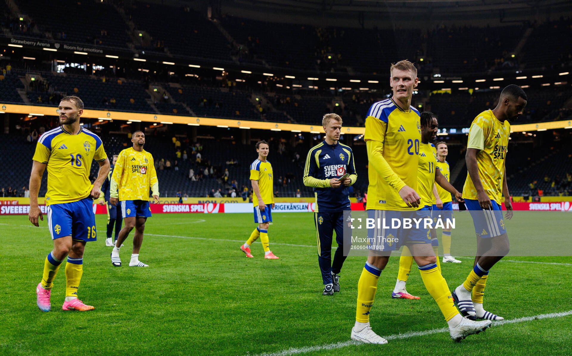 Eric Smith and Alexander Isak of Sweden