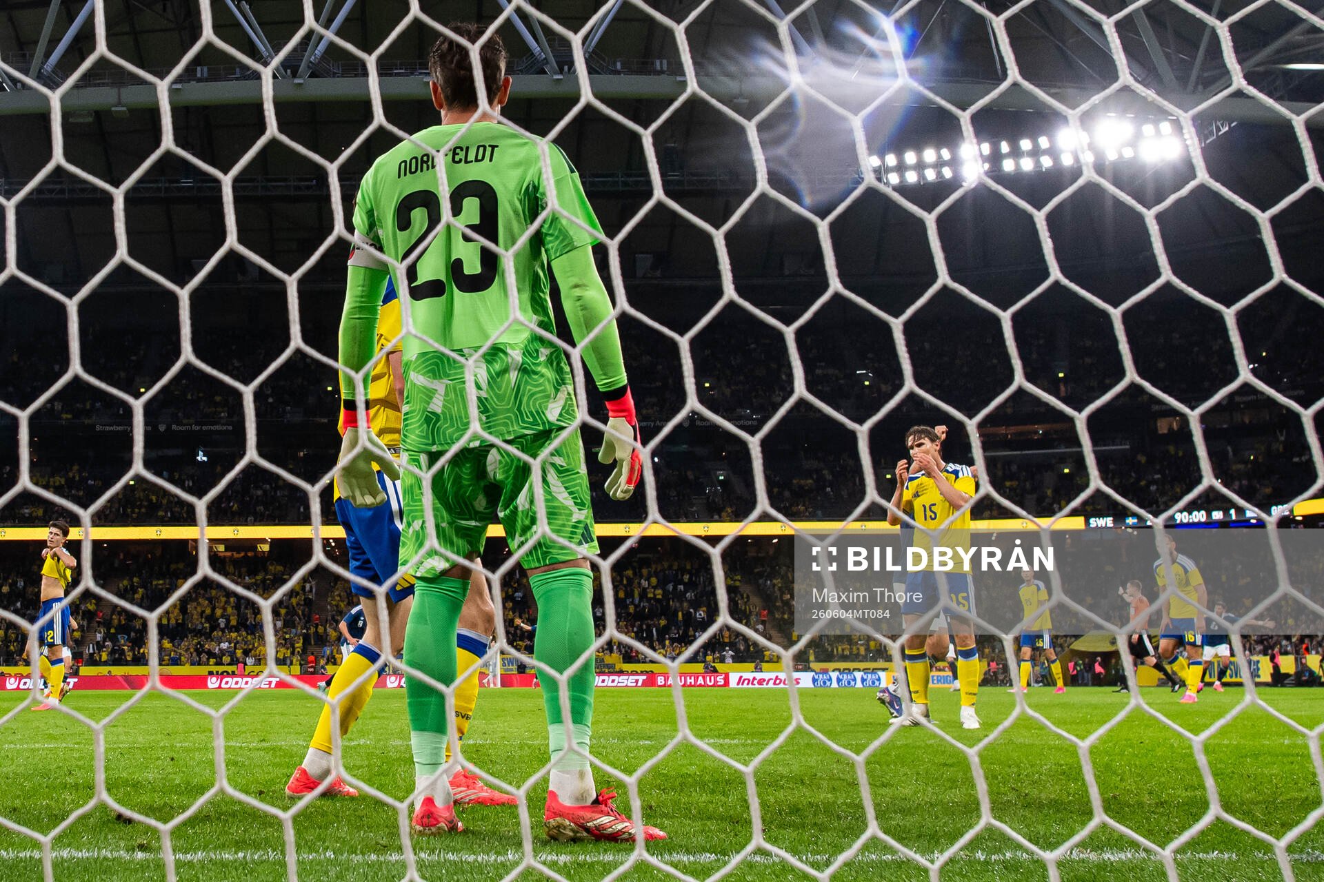 Carl Starfelt of Sweden looks dejected