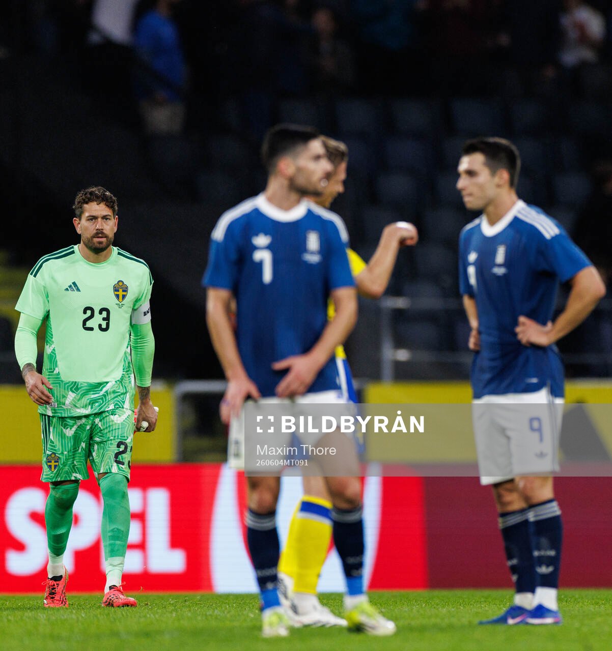 Goalkeeper Kristoffer Nordfeldt of Sweden