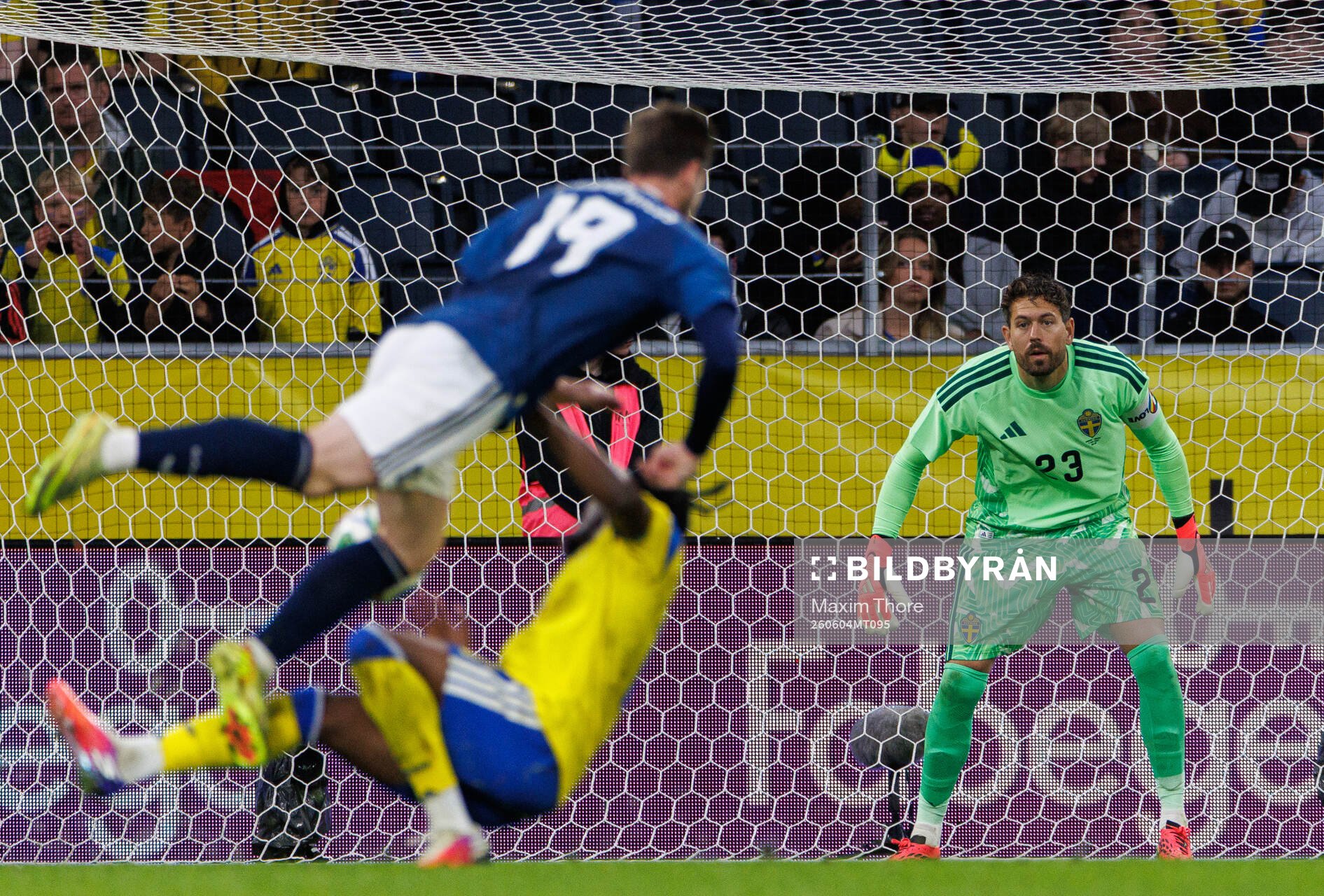 Goalkeeper Kristoffer Nordfeldt of Sweden