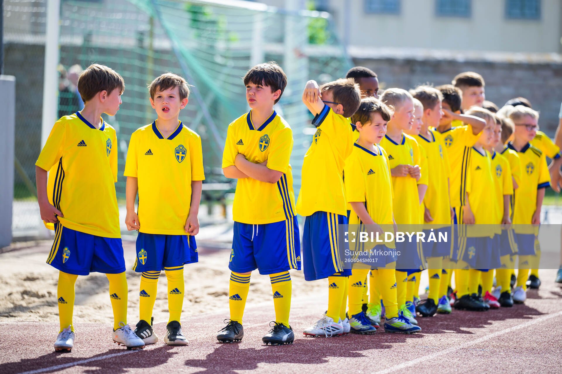 Young swedish football players