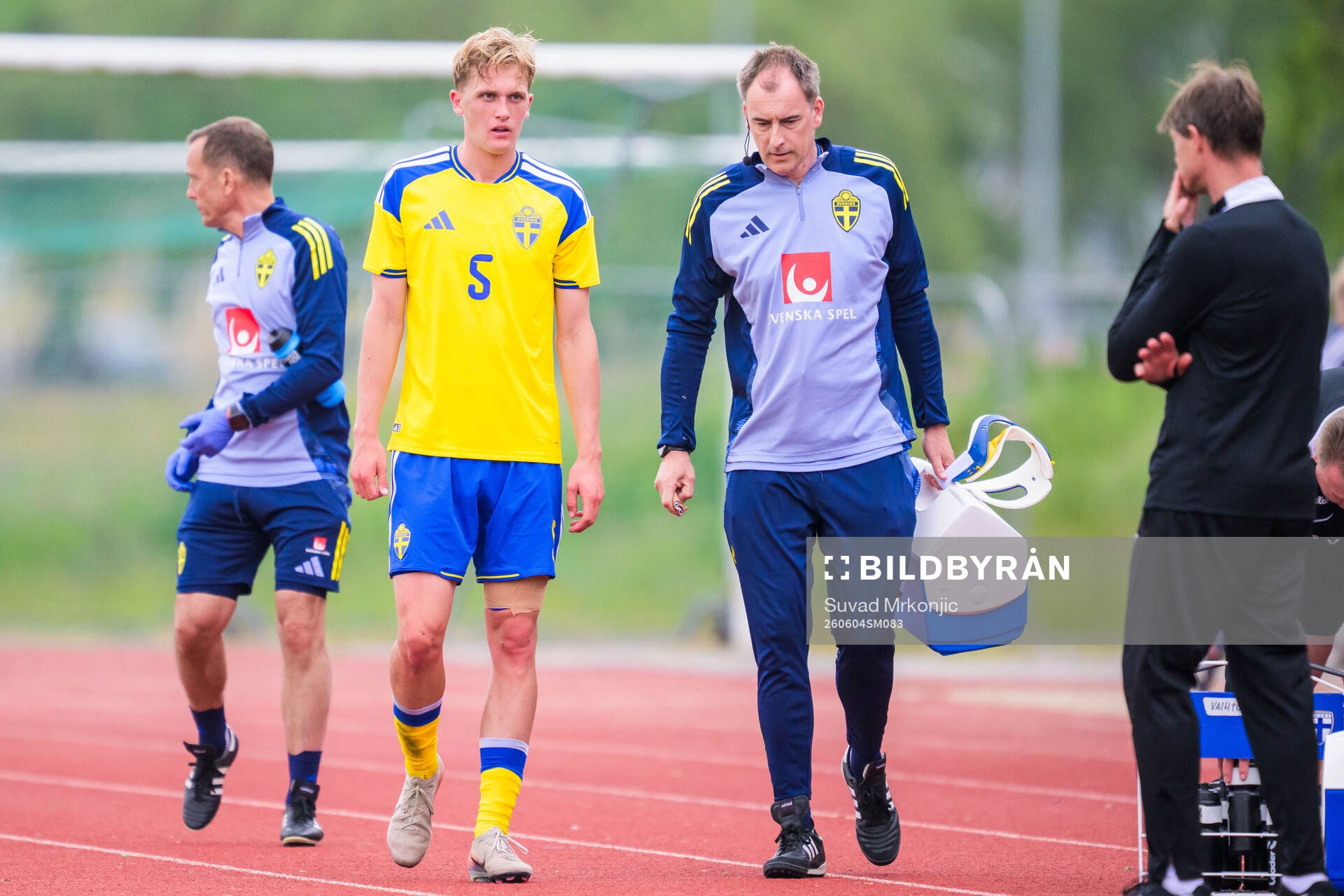 Olle Samuelsson of Sweden leaves the pitch