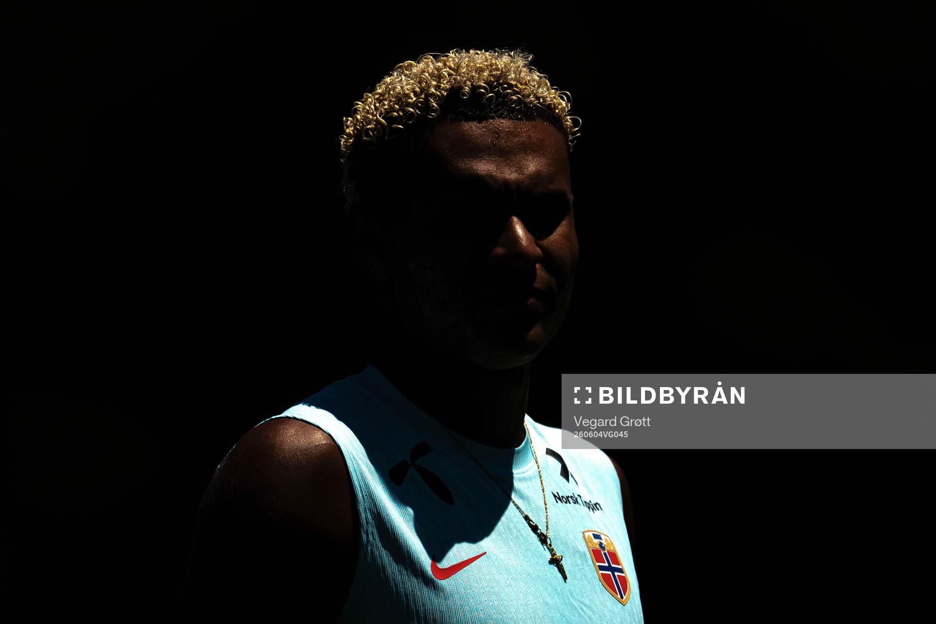 Antonio Nusa of the Norwegian national football team at a