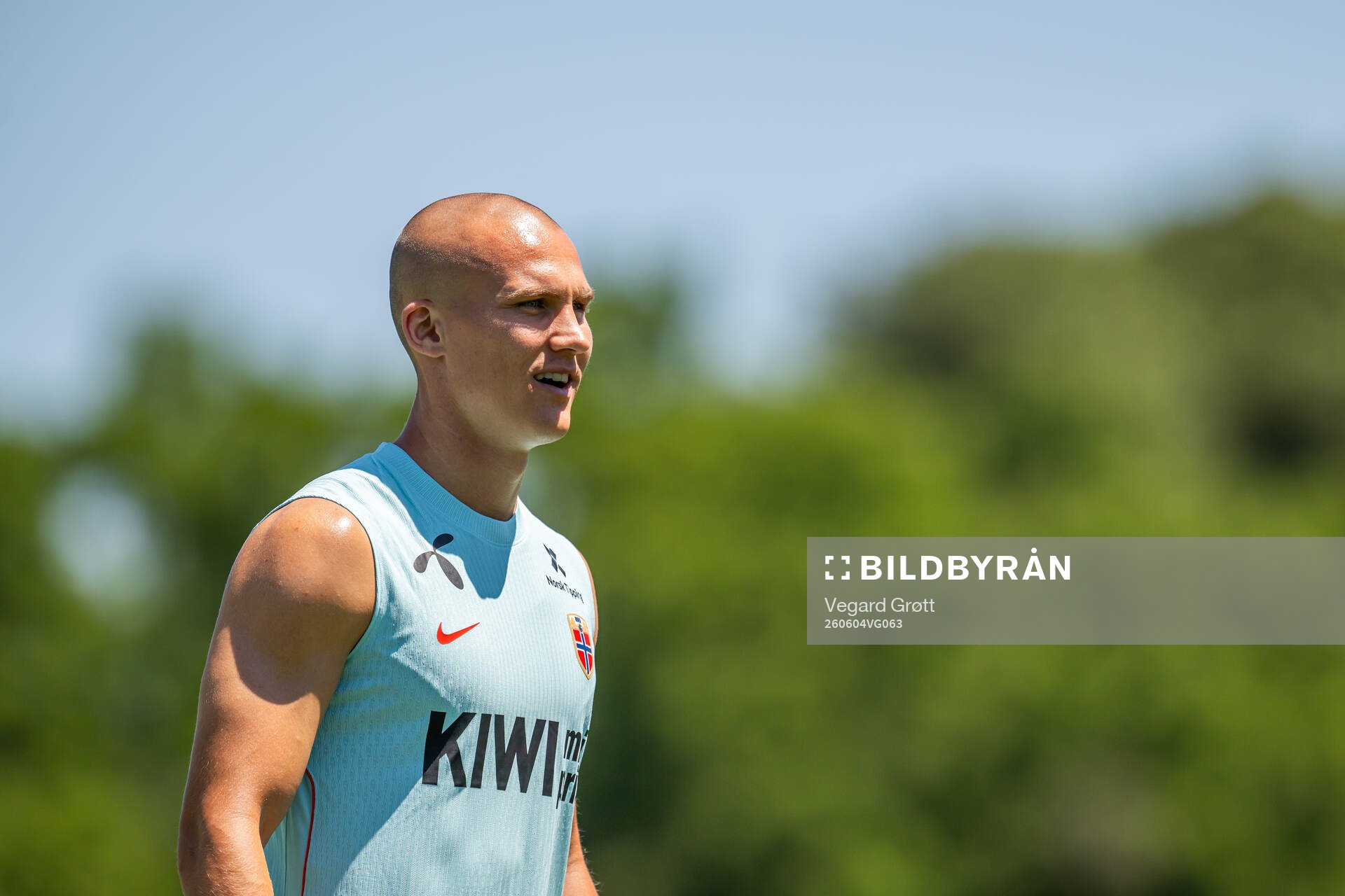 Leo Østigård of the Norwegian national football team at a
