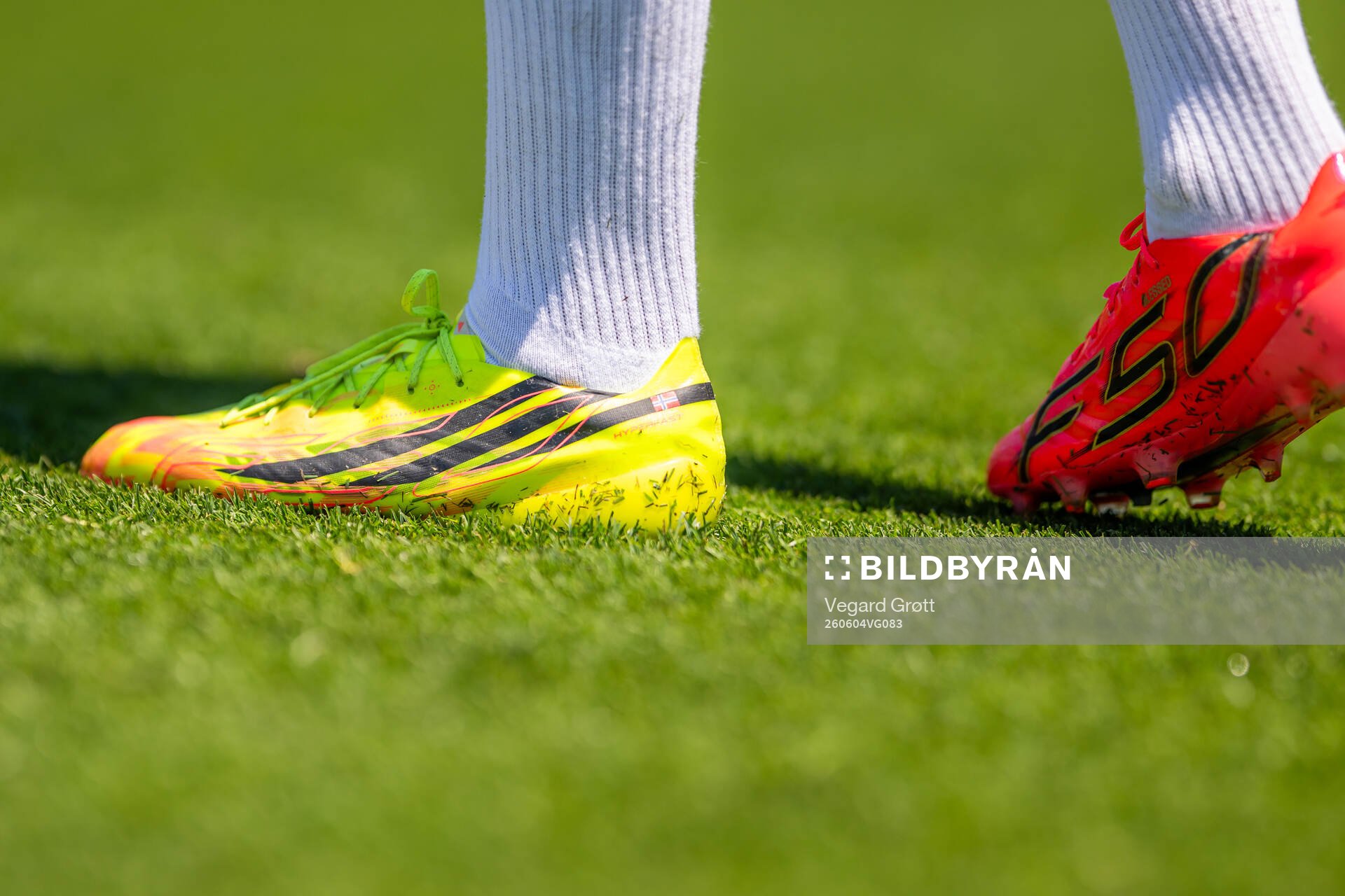 The Adidas shoes of Antonio Nusa of the Norwegian national