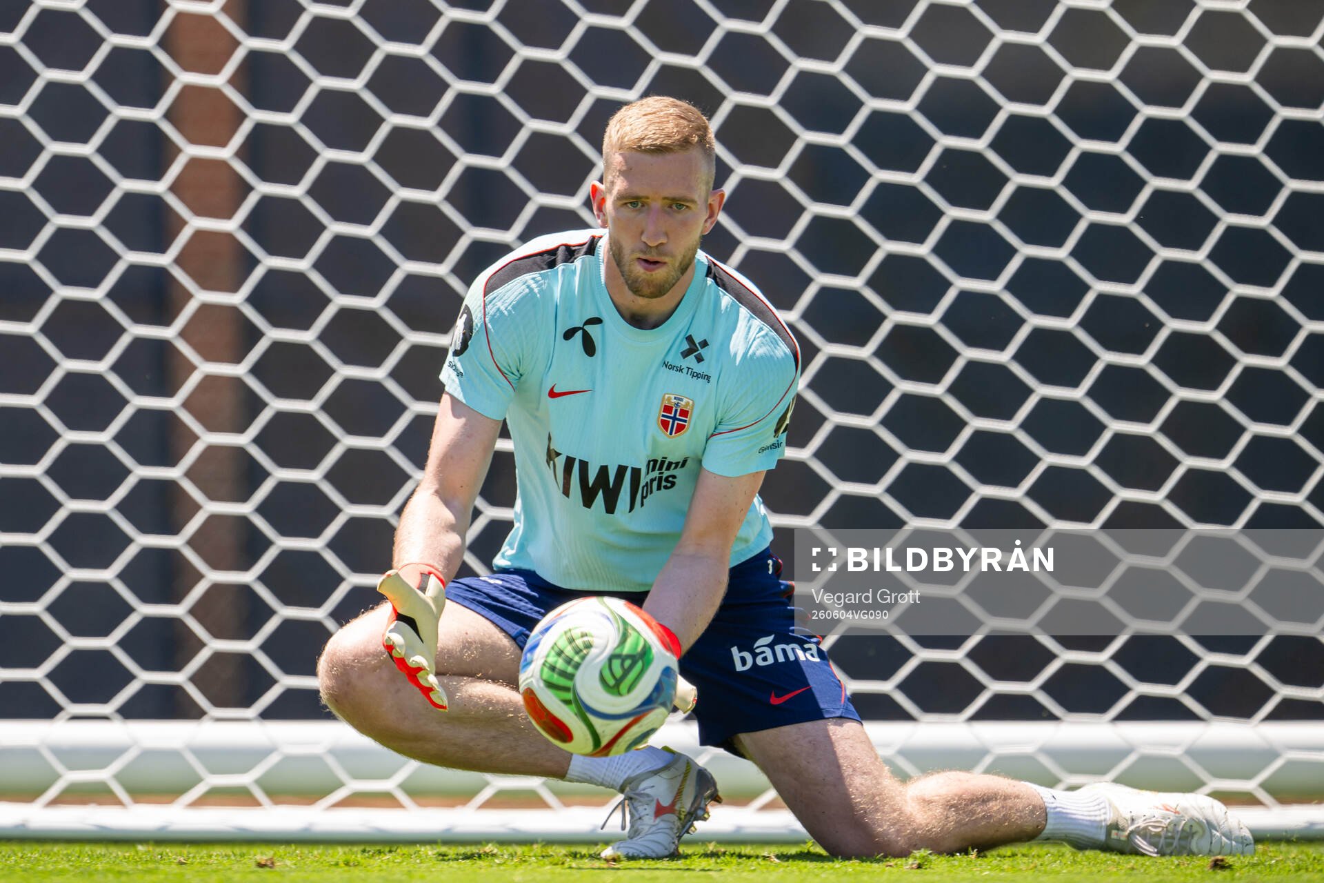 Goalkeeper Egil Selvik of the Norwegian national football