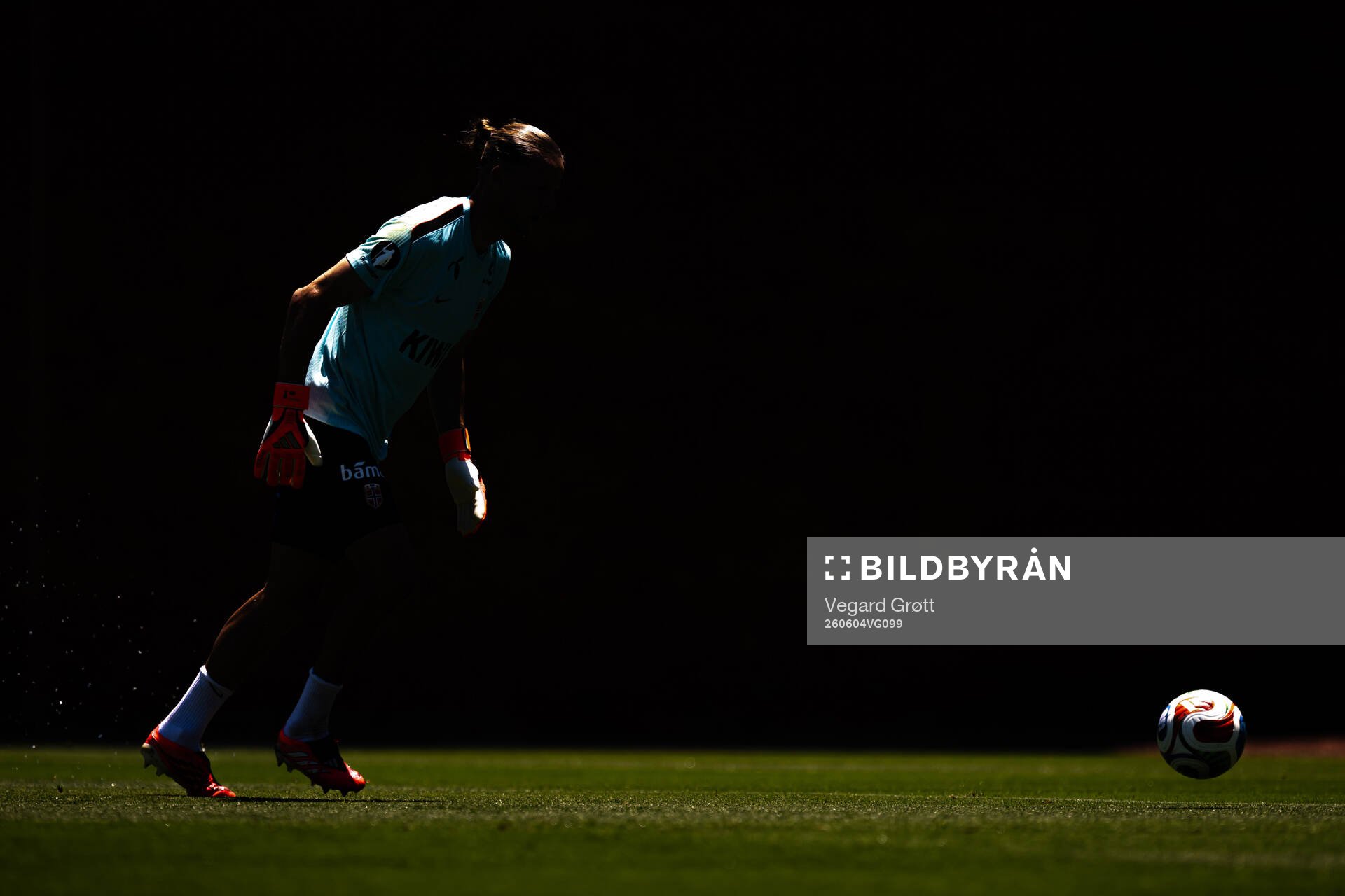 Goalkeeper Ørjan Håskjold Nyland of the Norwegian