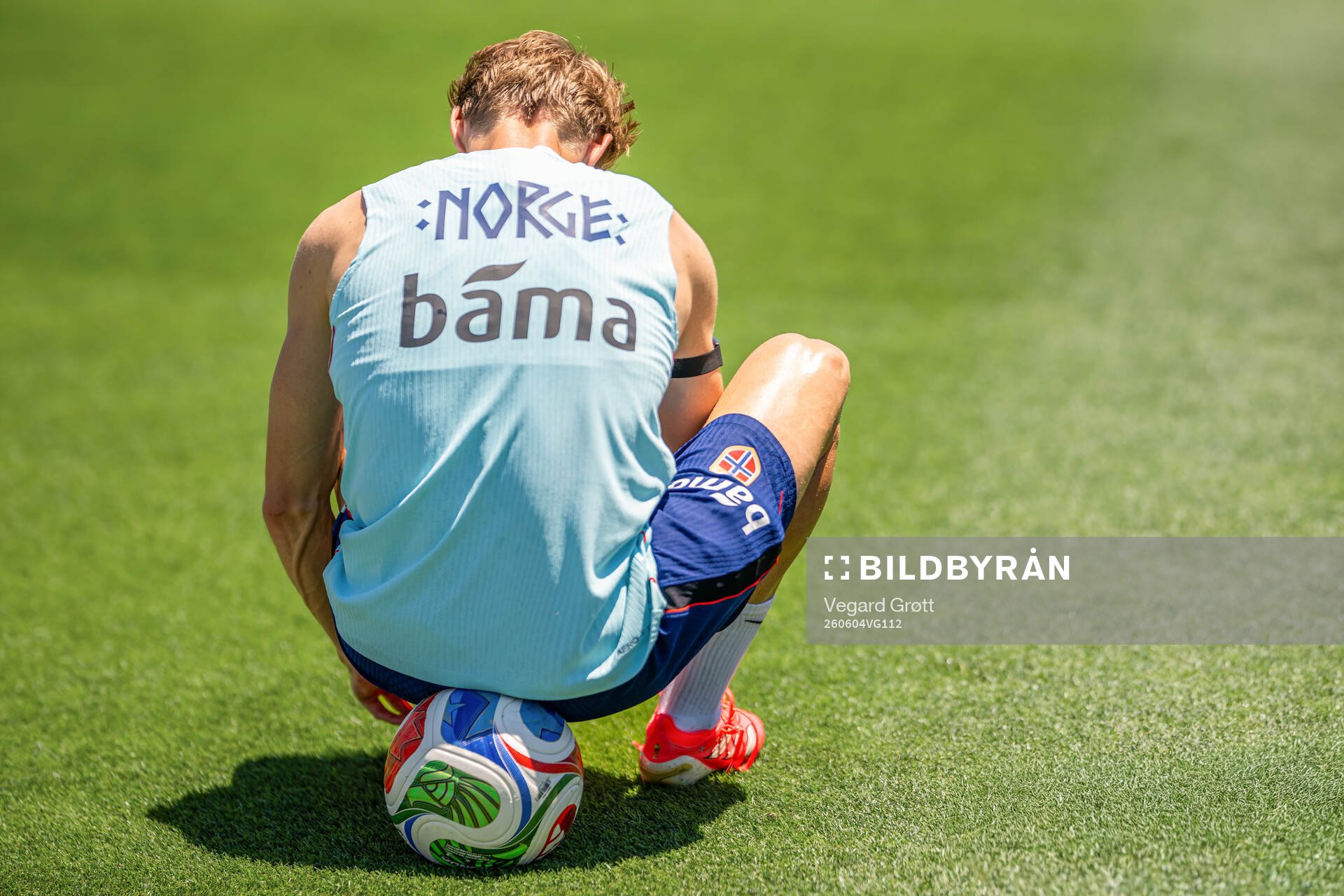 Martin Ødegaard of the Norwegian national football team at