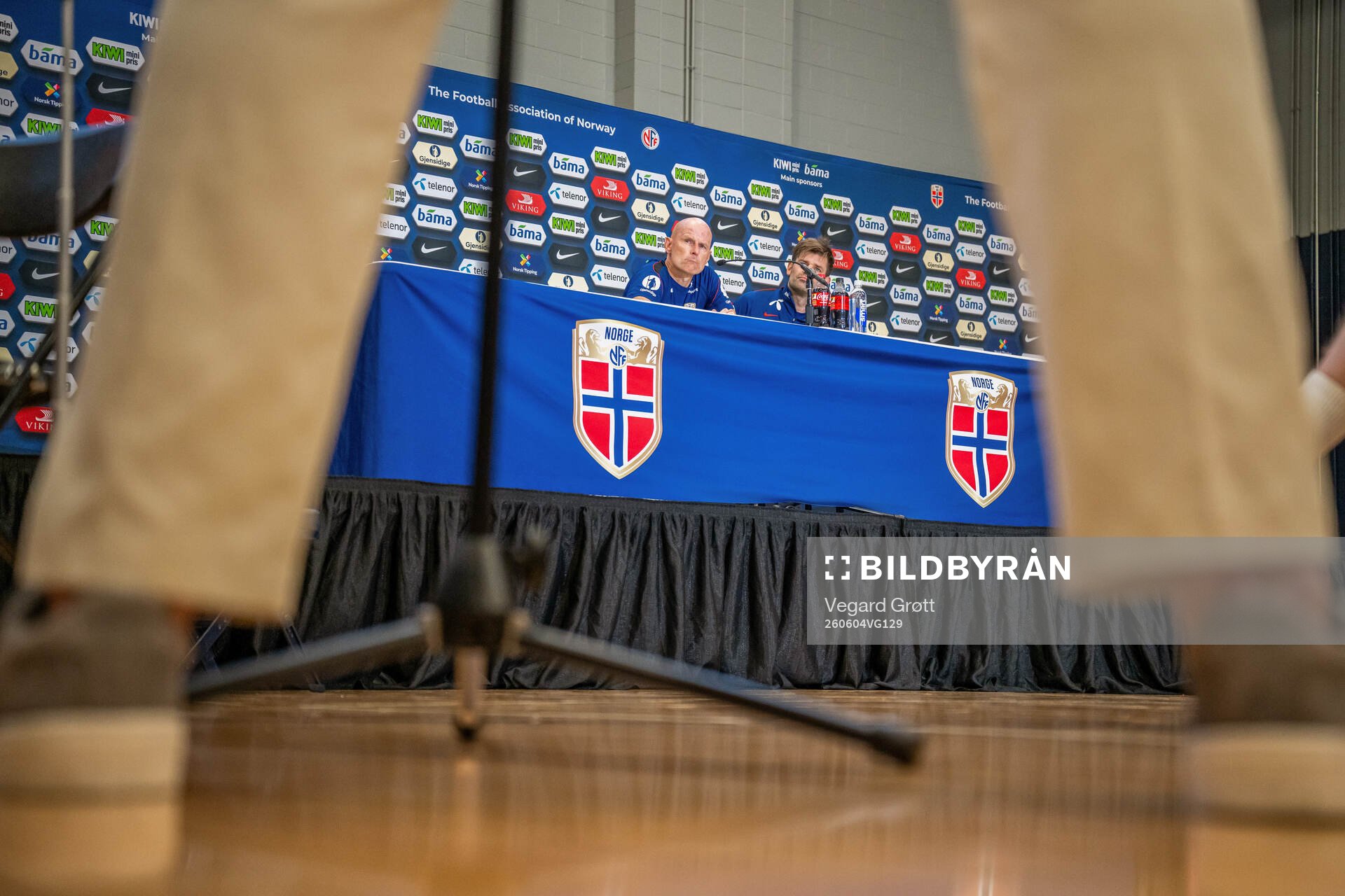 Head coach Ståle Solbakken and press officer Morten