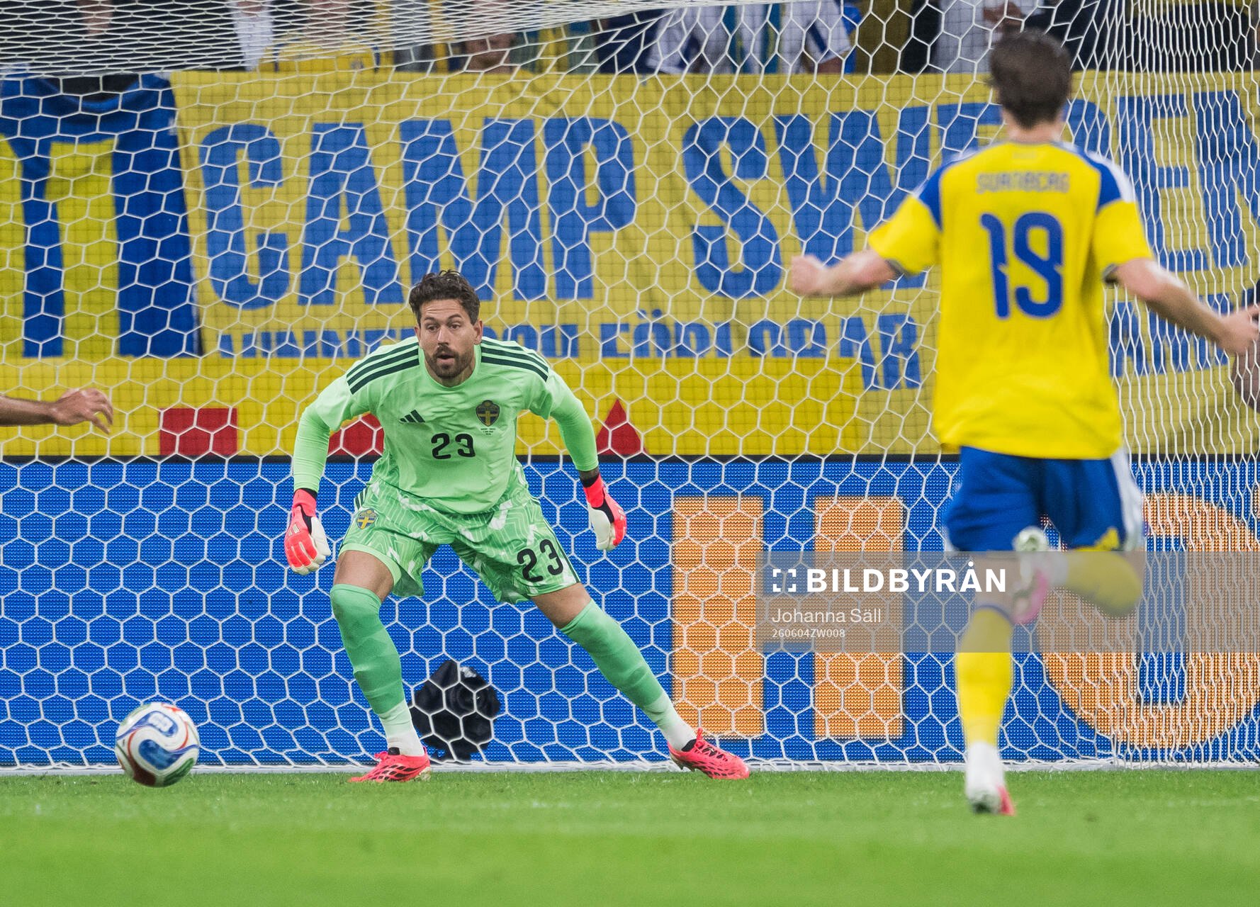 goalkeeper Kristoffer Nordfeldt of Sweden