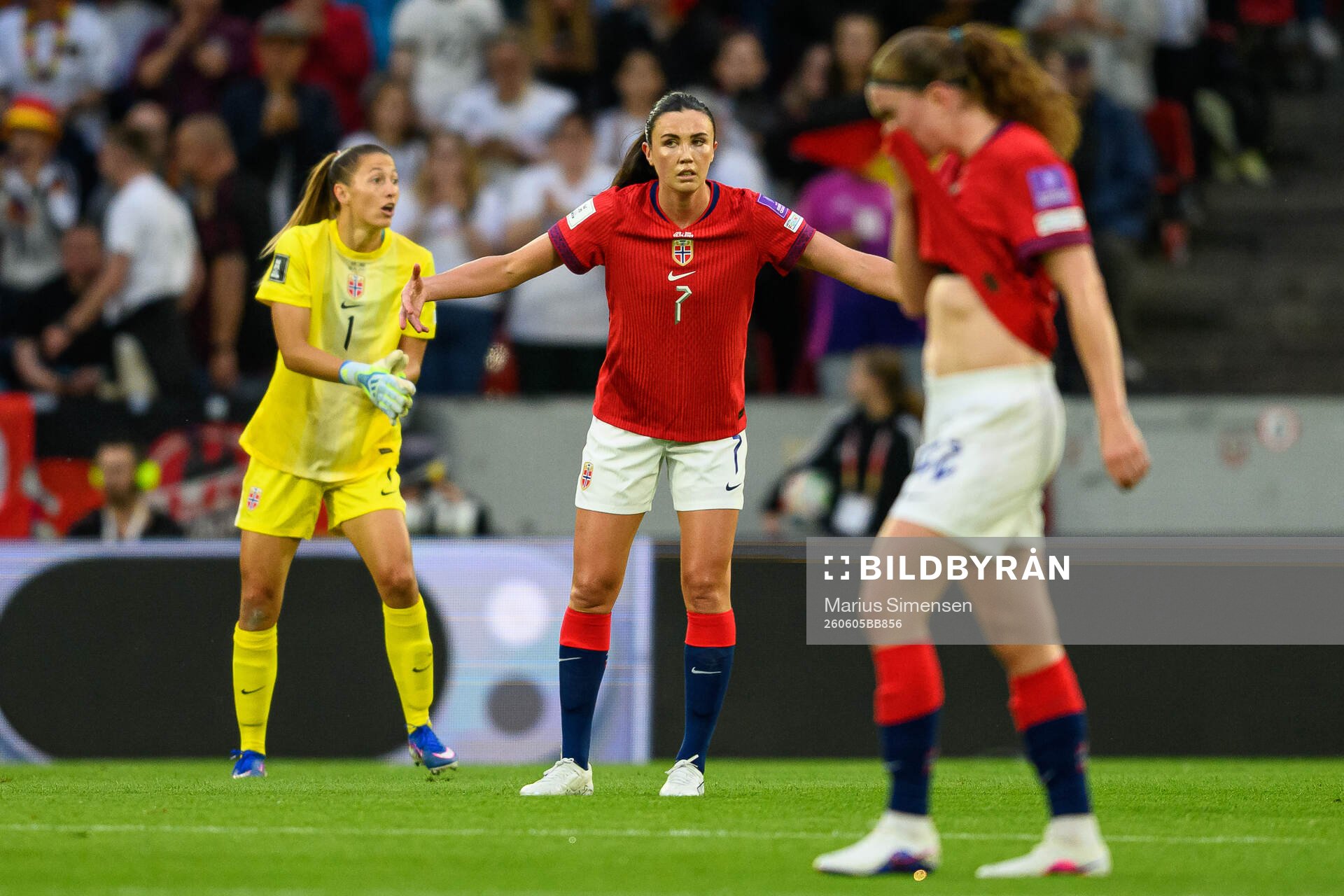 Ingrid Engen of Norway looks dejected
