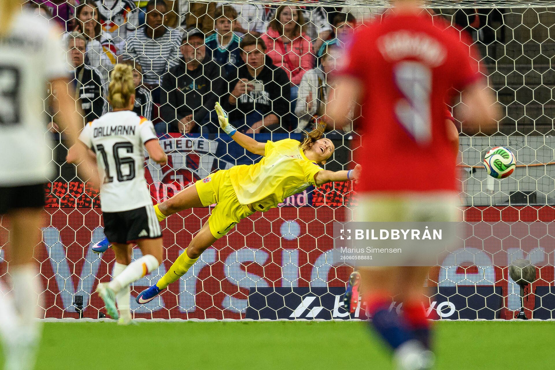 Carlotta Wamser of Germany (not pictured) scores 2-0 behind