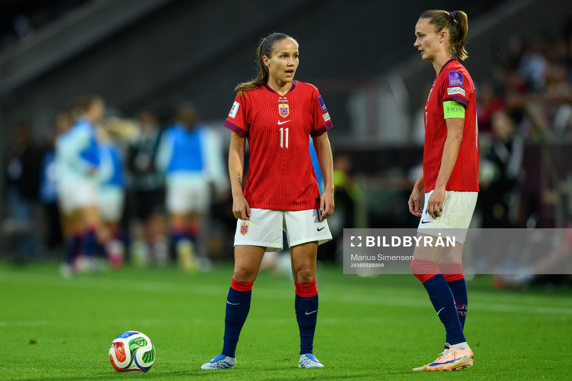Guro Reiten and Caroline Graham Hansen of Norway