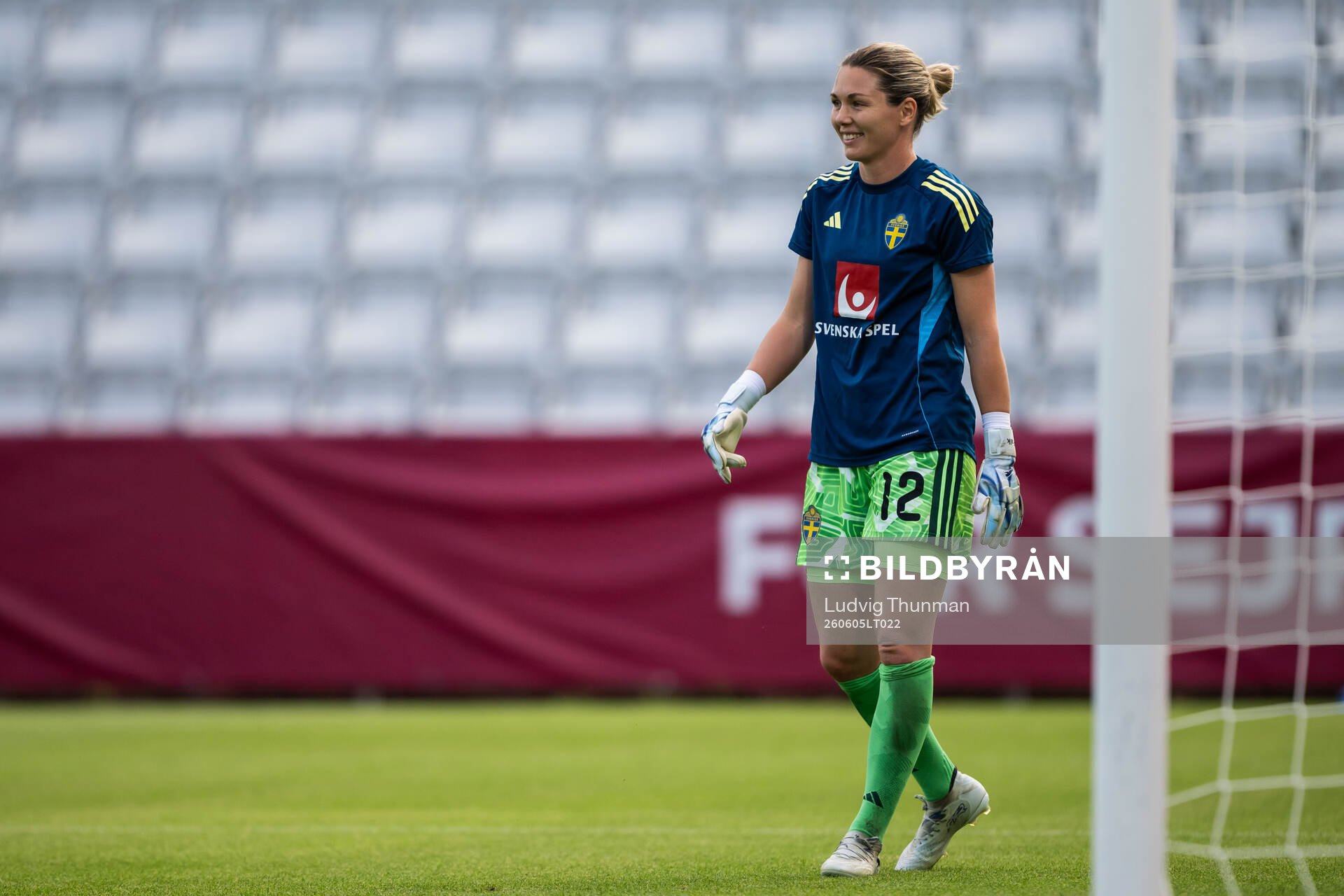 Goalkeeper Jennifer Falk of Sweden