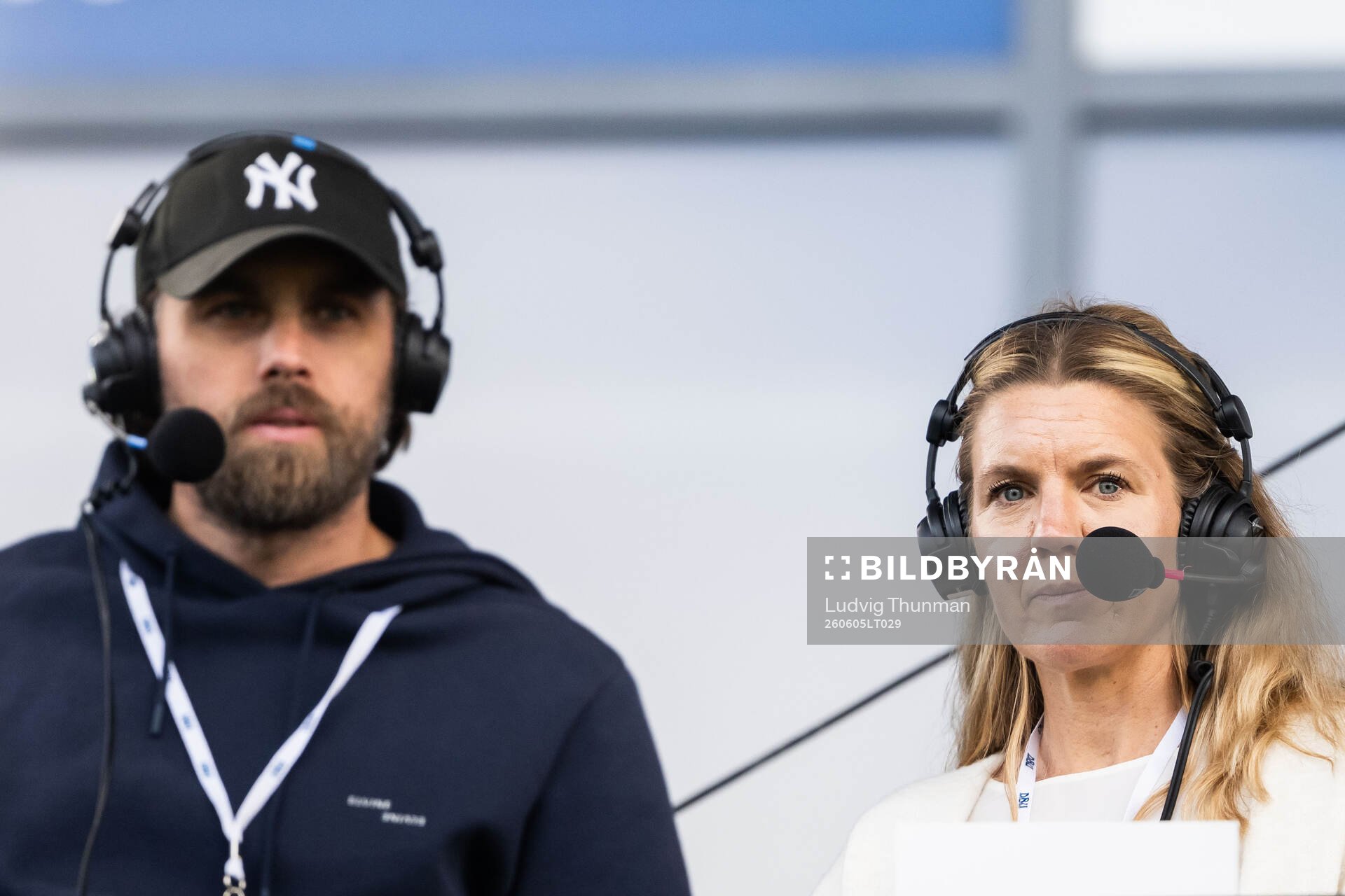 Johan Elmander and Linn Nenzén of Radiosporten