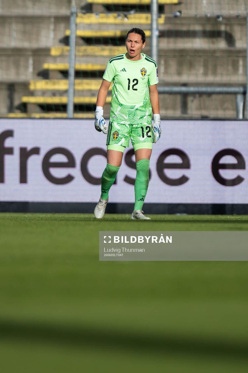 Goalkeeper Jennifer Falk of Sweden