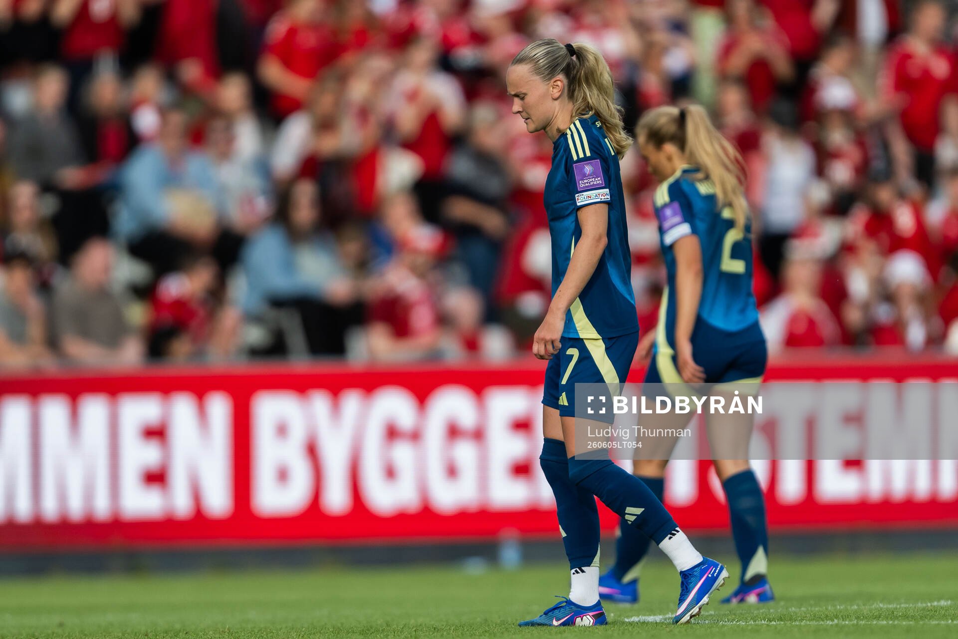Matilda Vinberg of Sweden looks dejected
