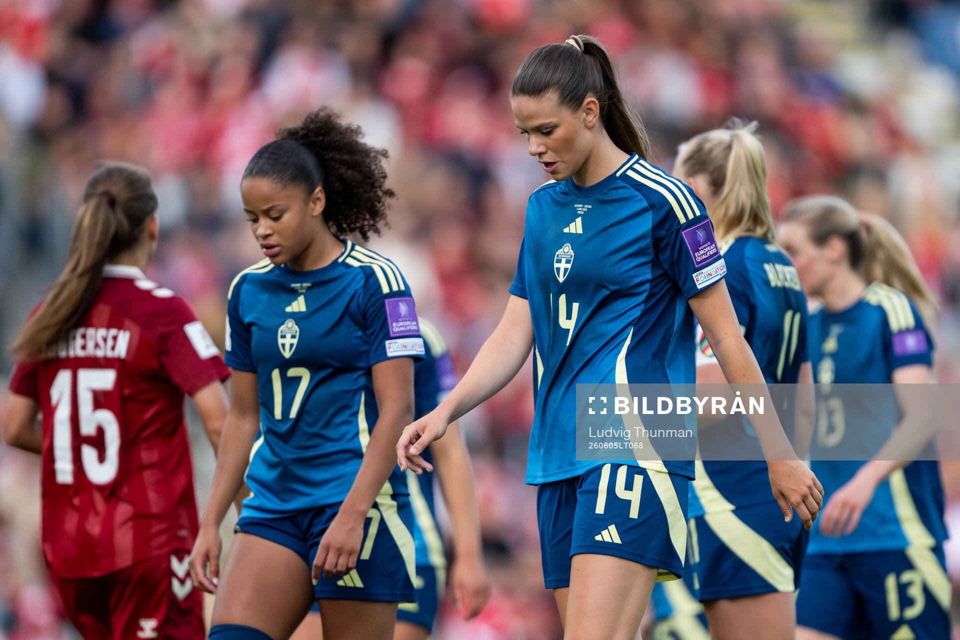 Felicia Schröder and Bella Andersson of Sweden look