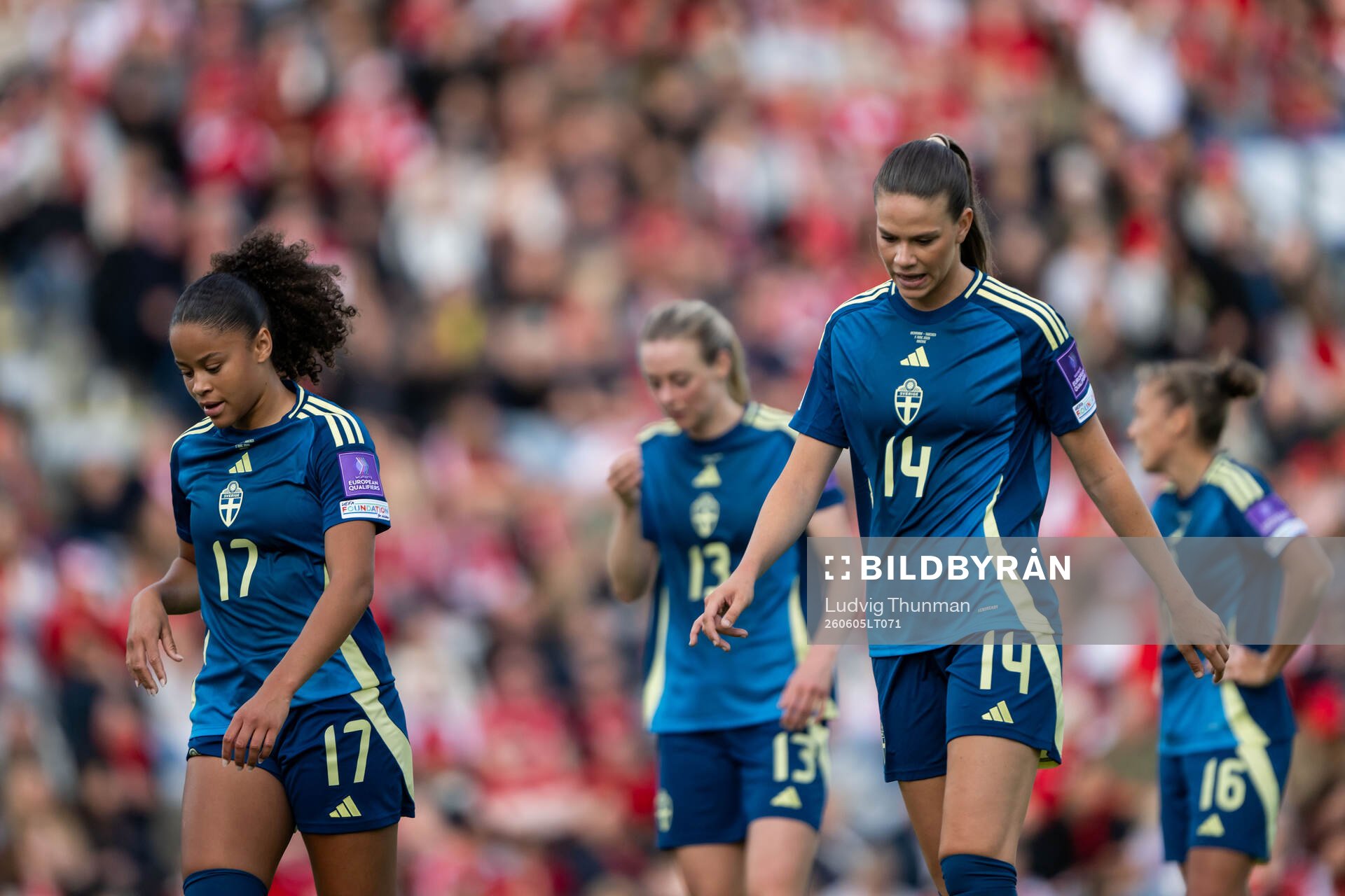 Felicia Schröder and Bella Andersson of Sweden look