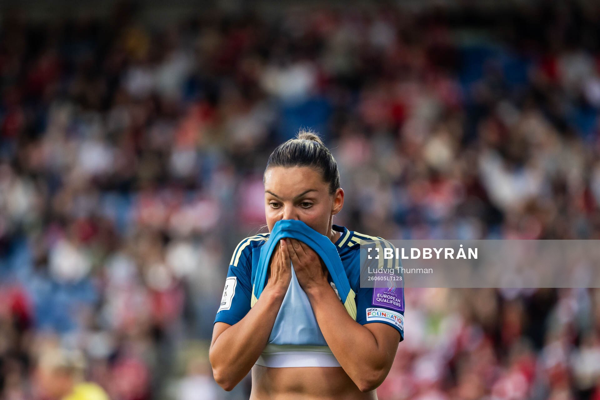 Johanna Rytting Kaneryd of Sweden looks dejected