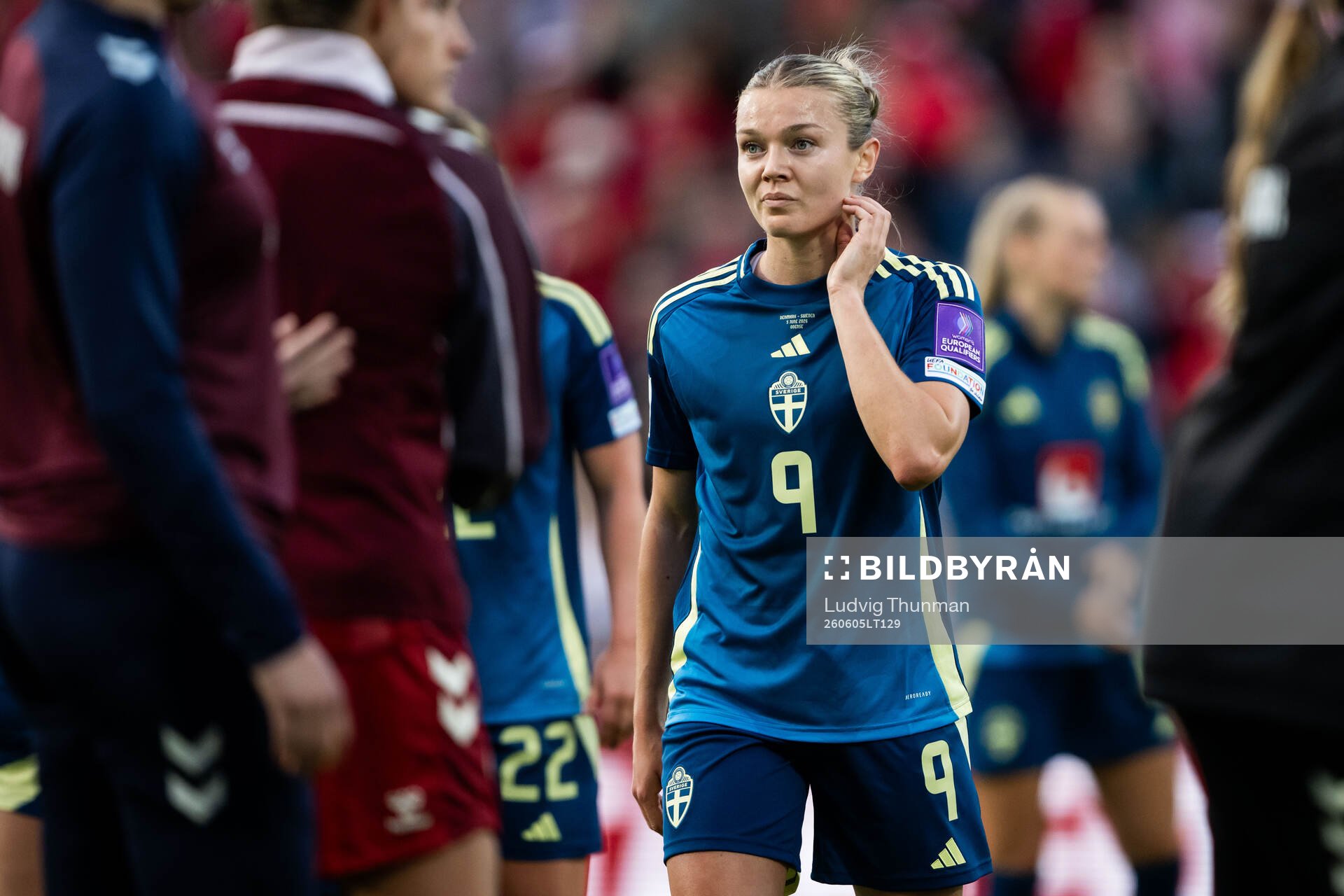 Beata Olsson of Sweden looks dejected