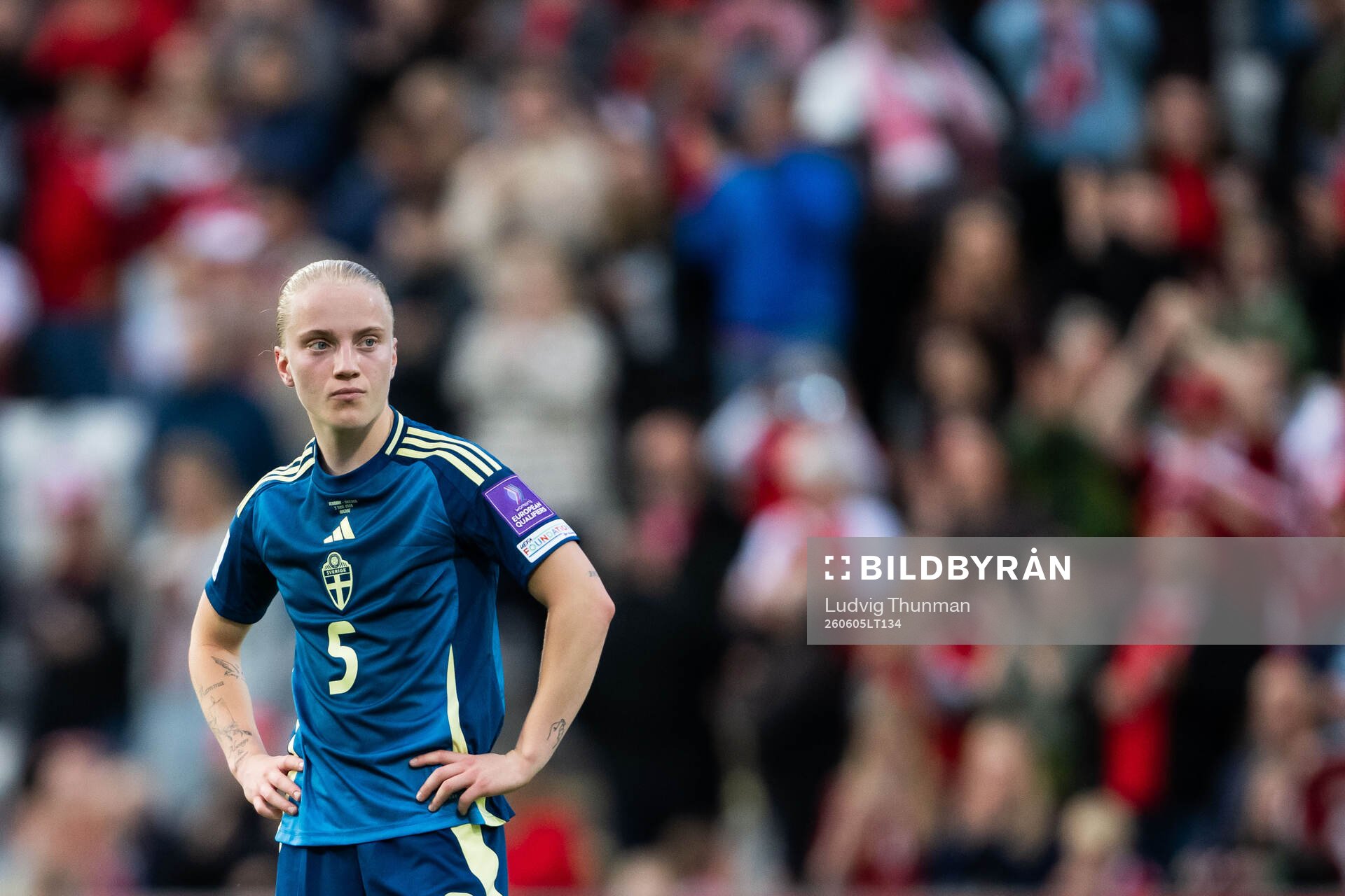Anna Sandberg of Sweden looks dejected