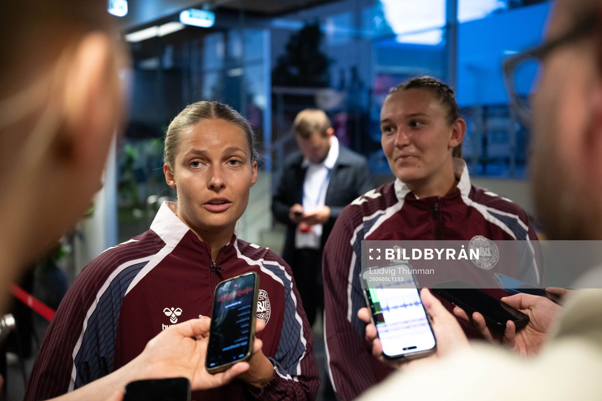 Olivia Møller Holdt of Denmark in mixed zone