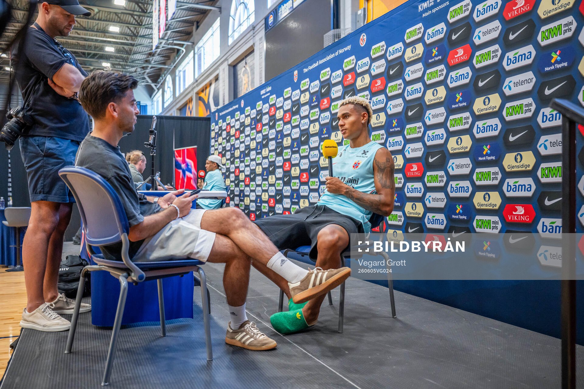 Antonio Nusa of the Norwegian national football team at a