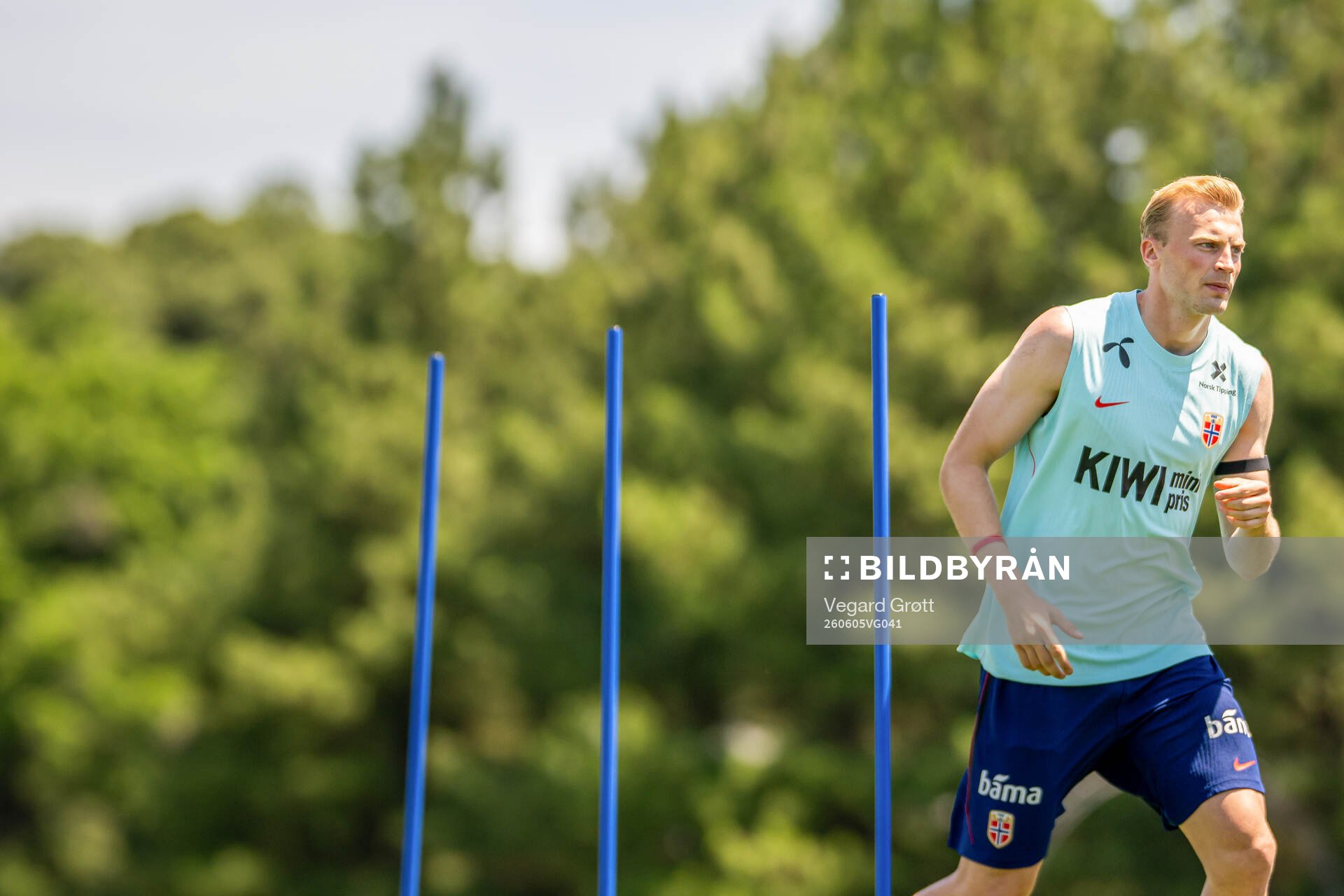 Sondre Langås of the Norwegian national football team at a