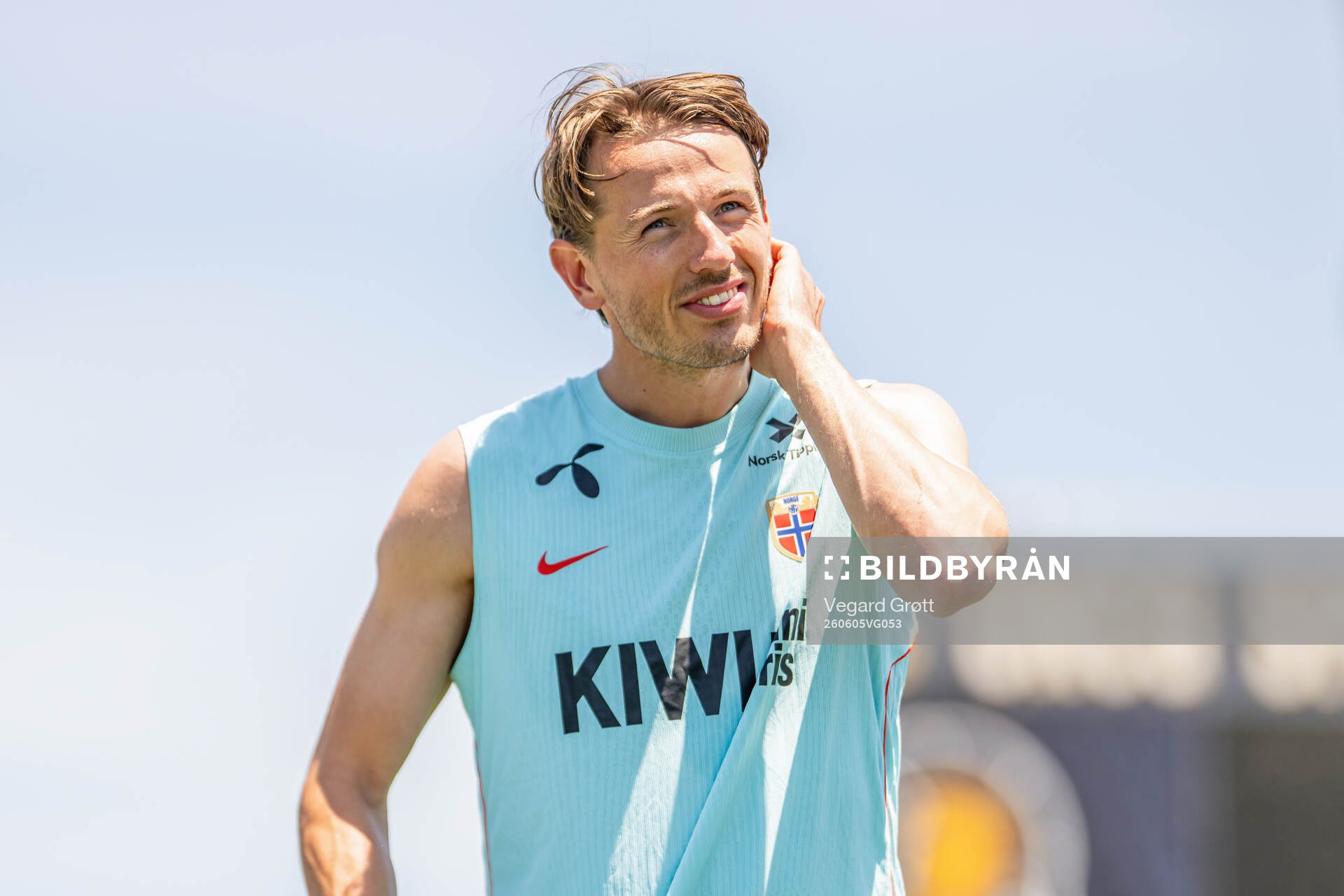 Sander Berge of the Norwegian national football team at a