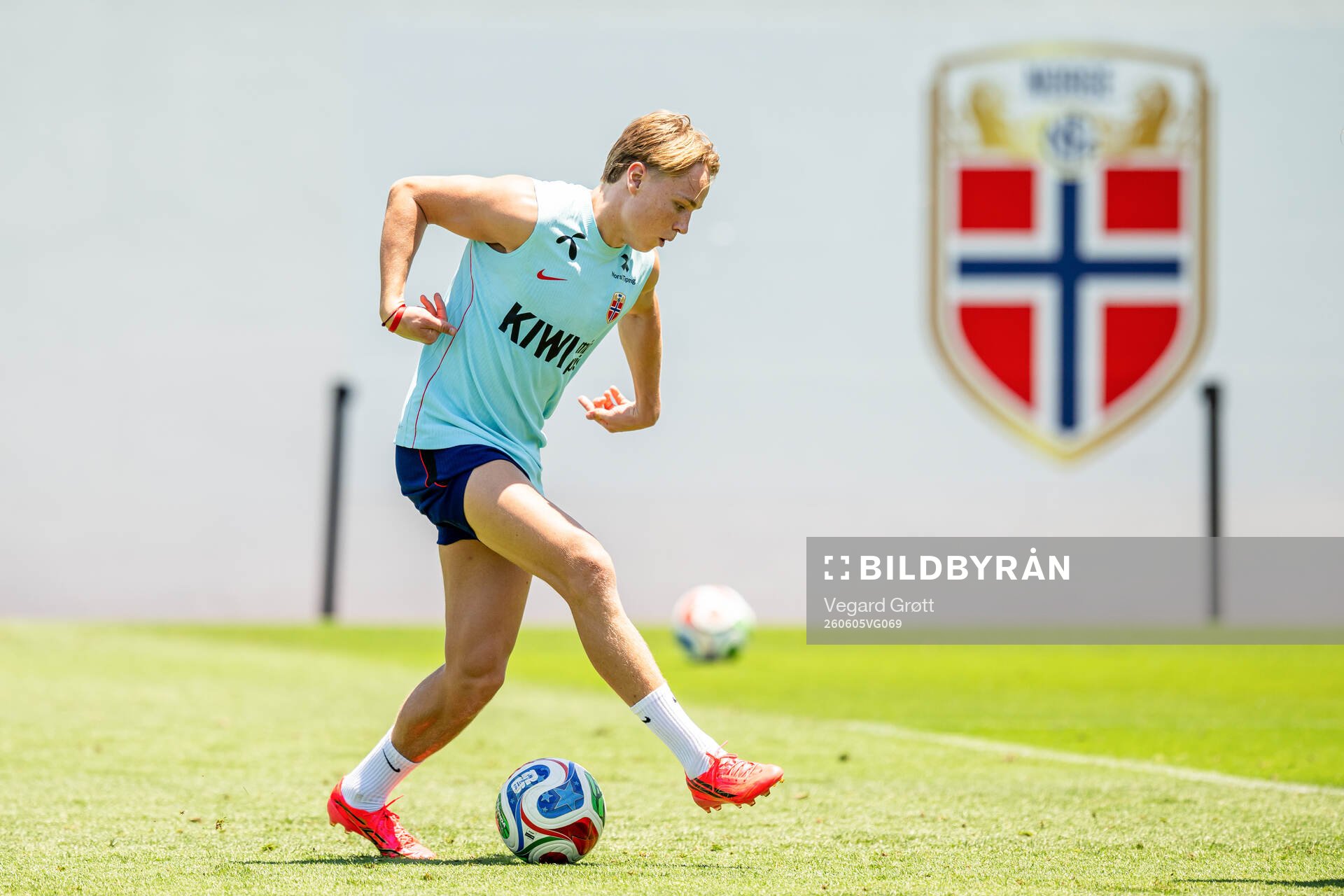 Andreas Schjelderup of the Norwegian national football team