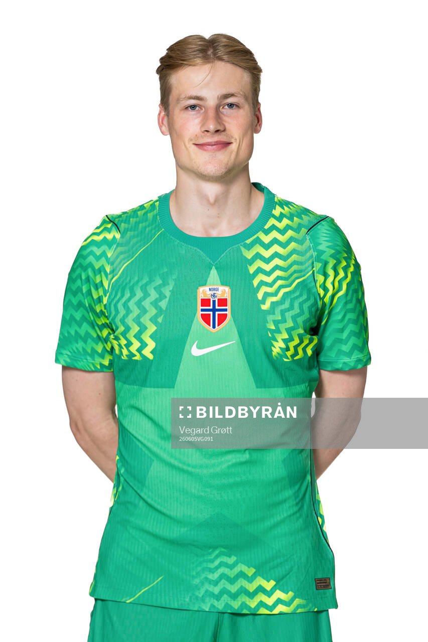 Goalkeeper Sander Tangvik of the Norwegian national