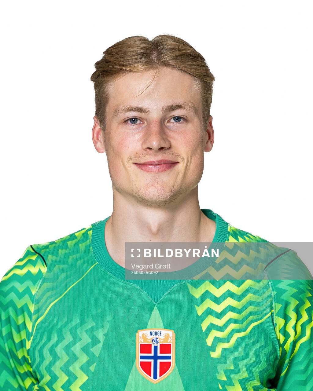 Goalkeeper Sander Tangvik of the Norwegian national
