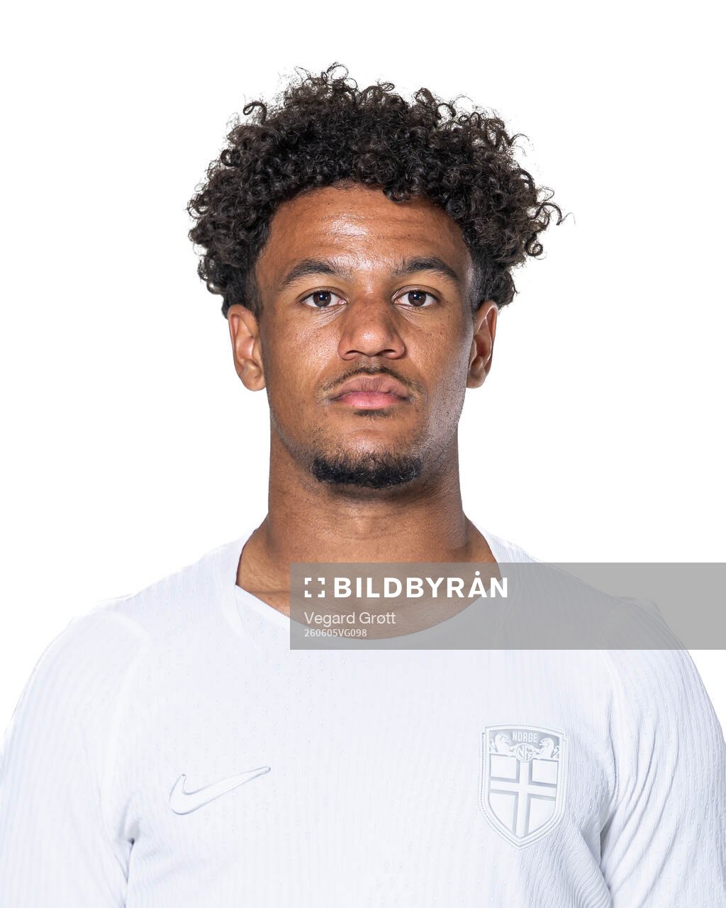 Oscar Bobb of the Norwegian national football team poses