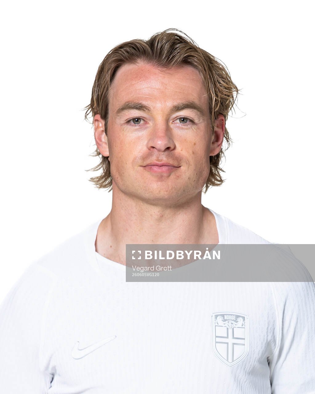 Patrick Berg of the Norwegian national football team poses