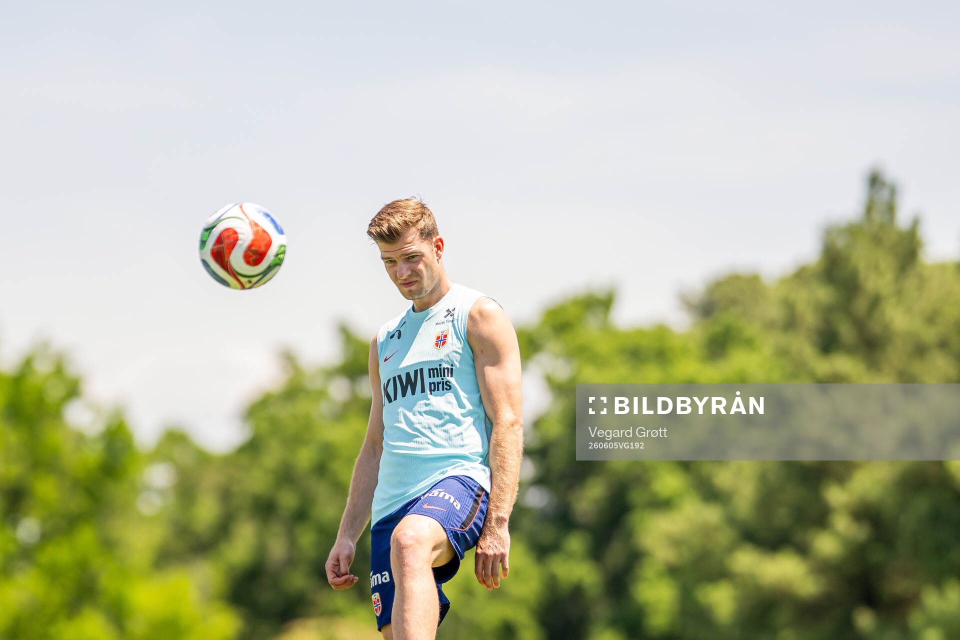 Alexander Sørloth of the Norwegian national football team
