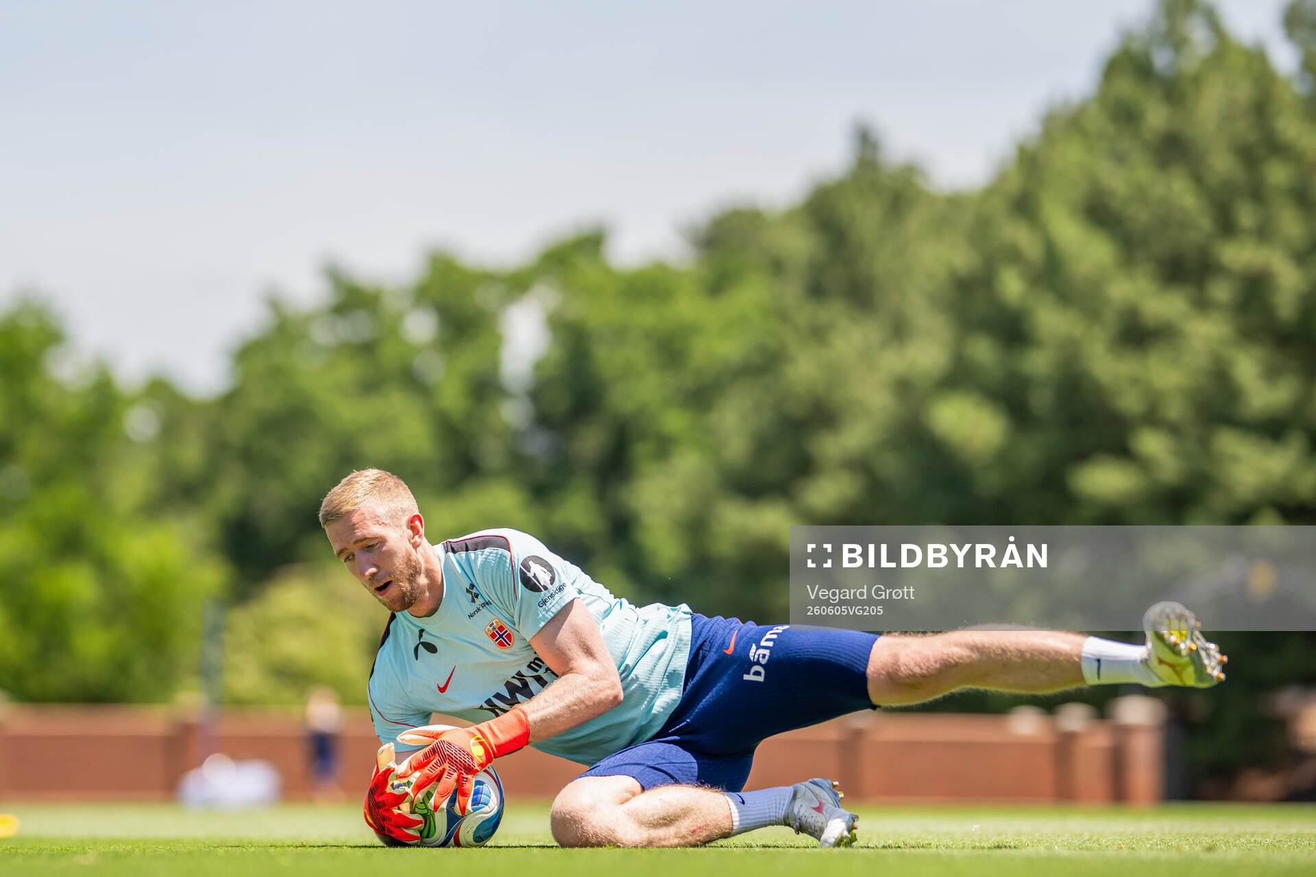 Goalkeeper Egil Selvik of the Norwegian national football