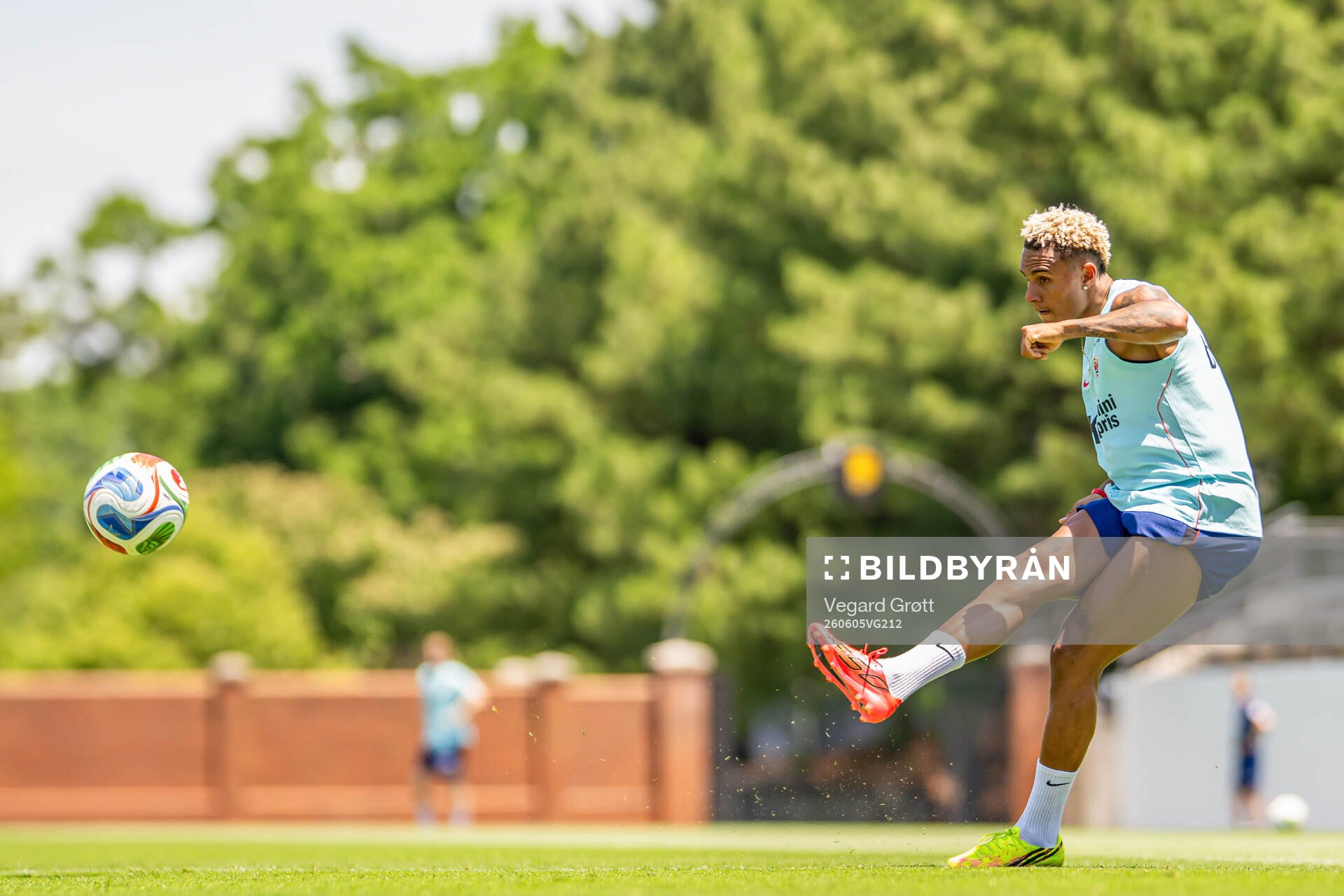 Antonio Nusa of the Norwegian national football team at a