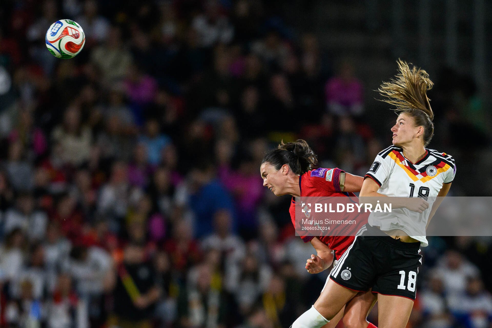 Ingrid Engen of Norway and Melissa Kössler of Germany