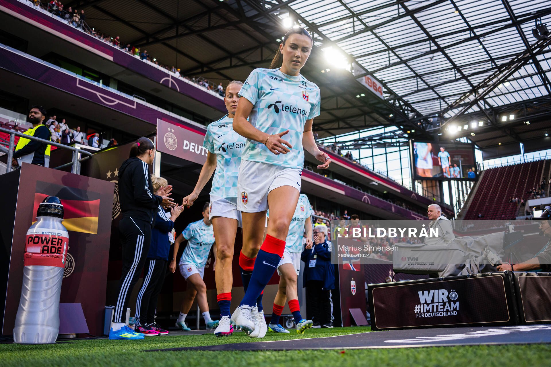 Ingrid Engen of Norway warms up