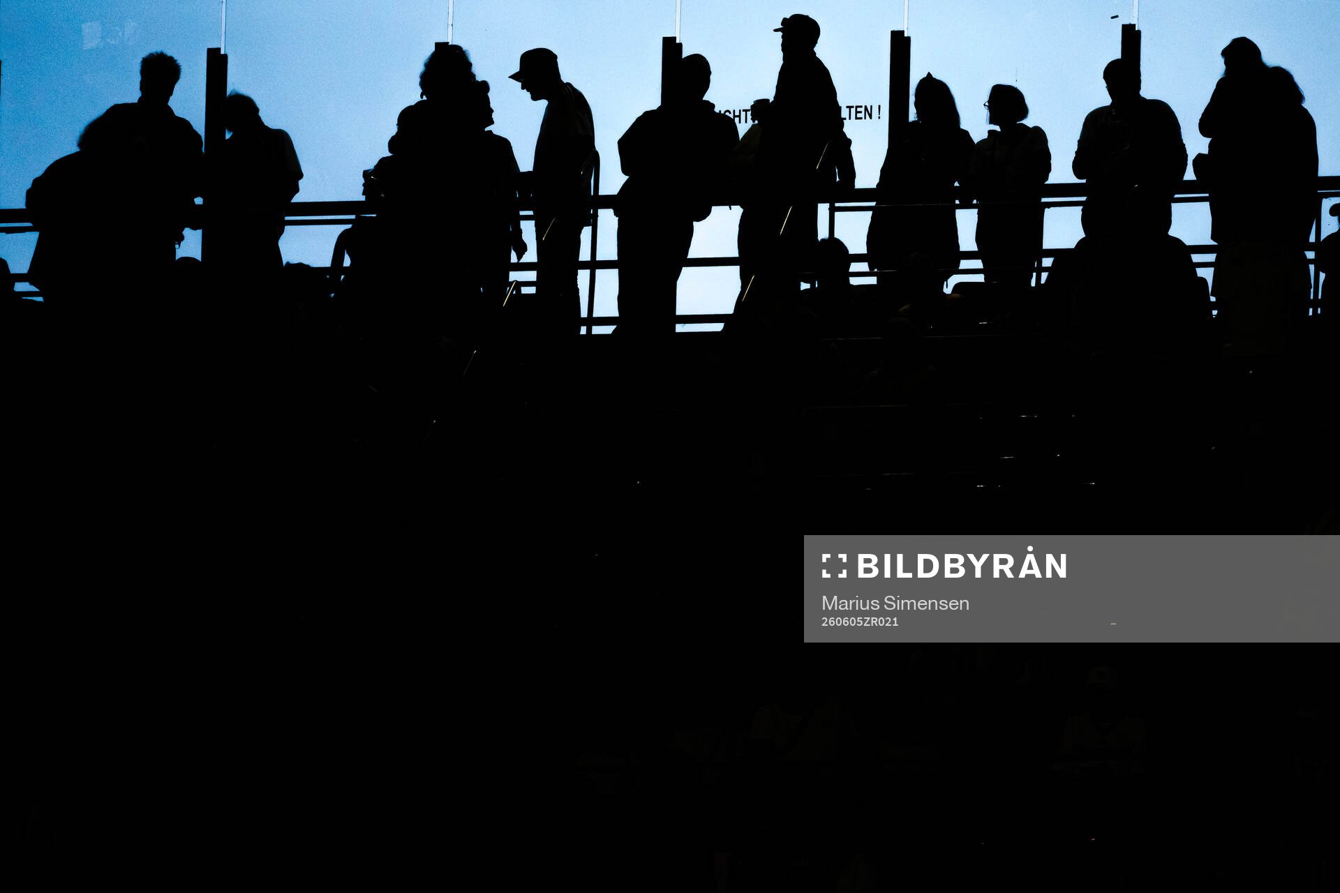 Spectators in the stands