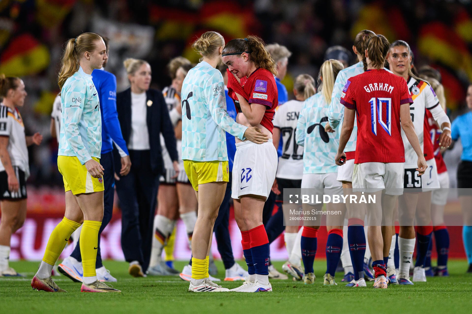 Signe Gaupset of Norway looks dejected