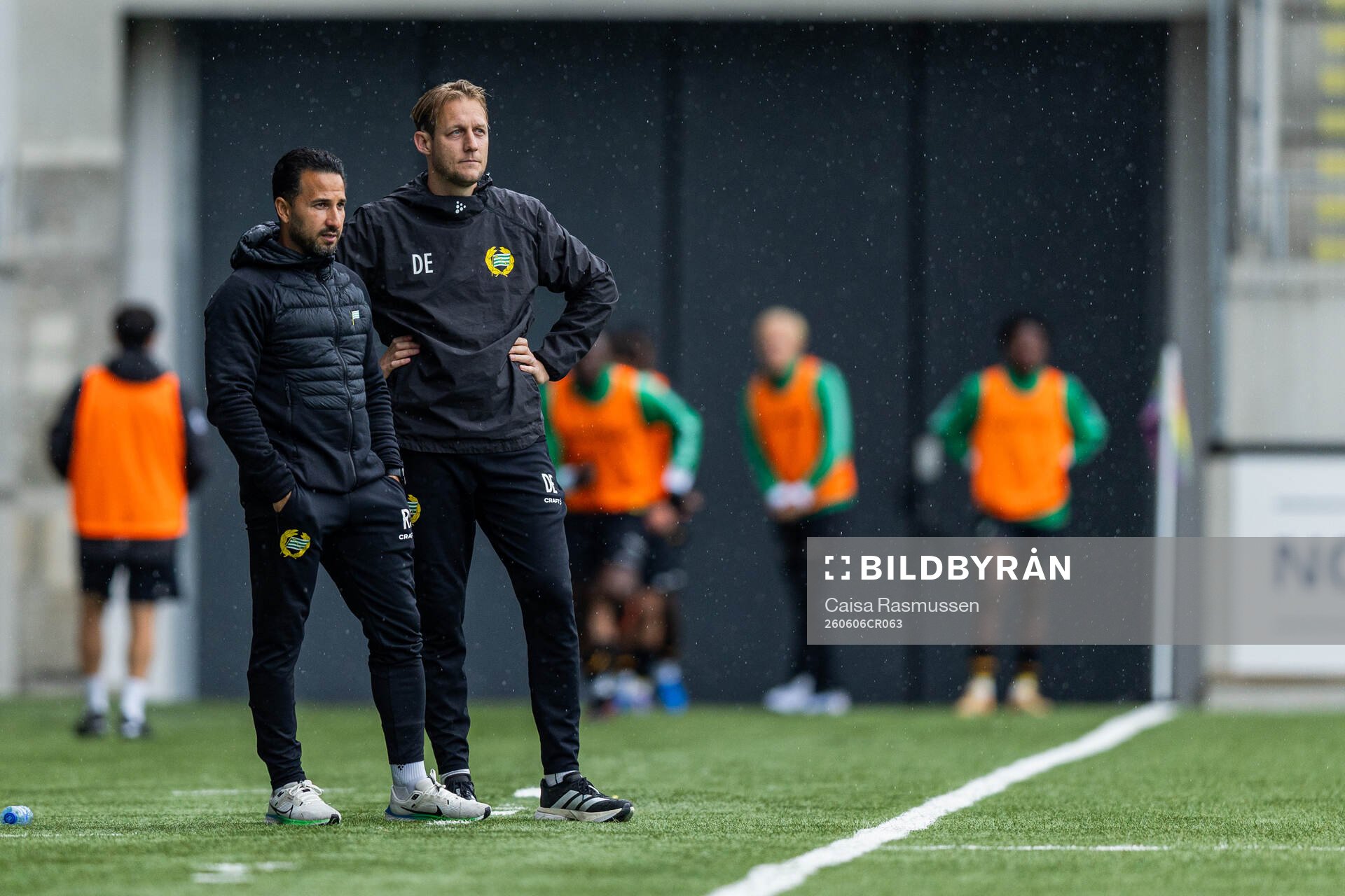 Hammarby TFFs tränare Daniel Erlandsson och assisterande