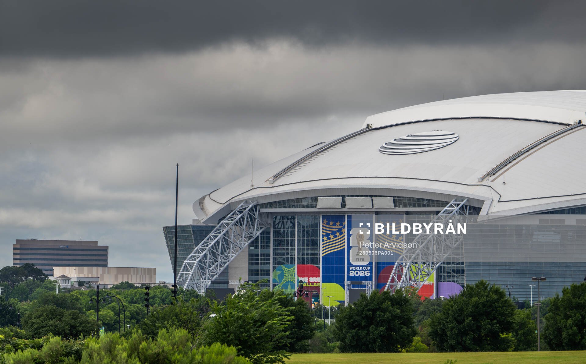 General exterior view of AT&T Stadium