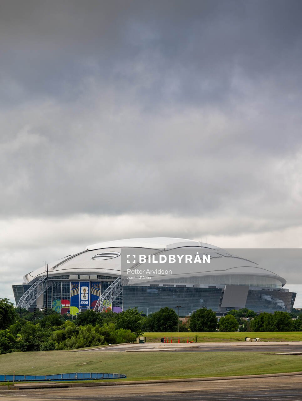 General exterior view of AT&T Stadium